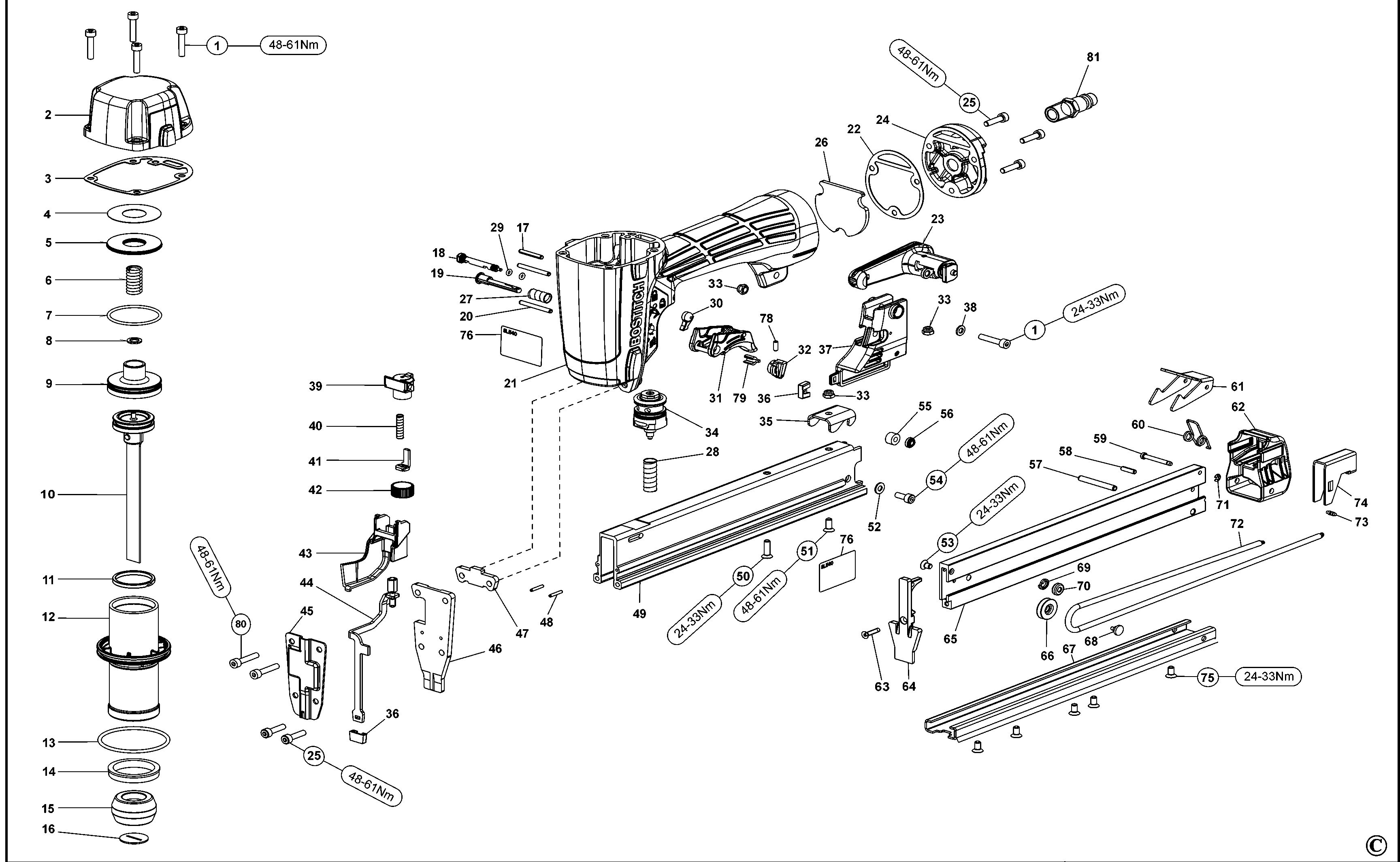 BOSTITCH PNEUMATIC STAPLER (Type REV E)