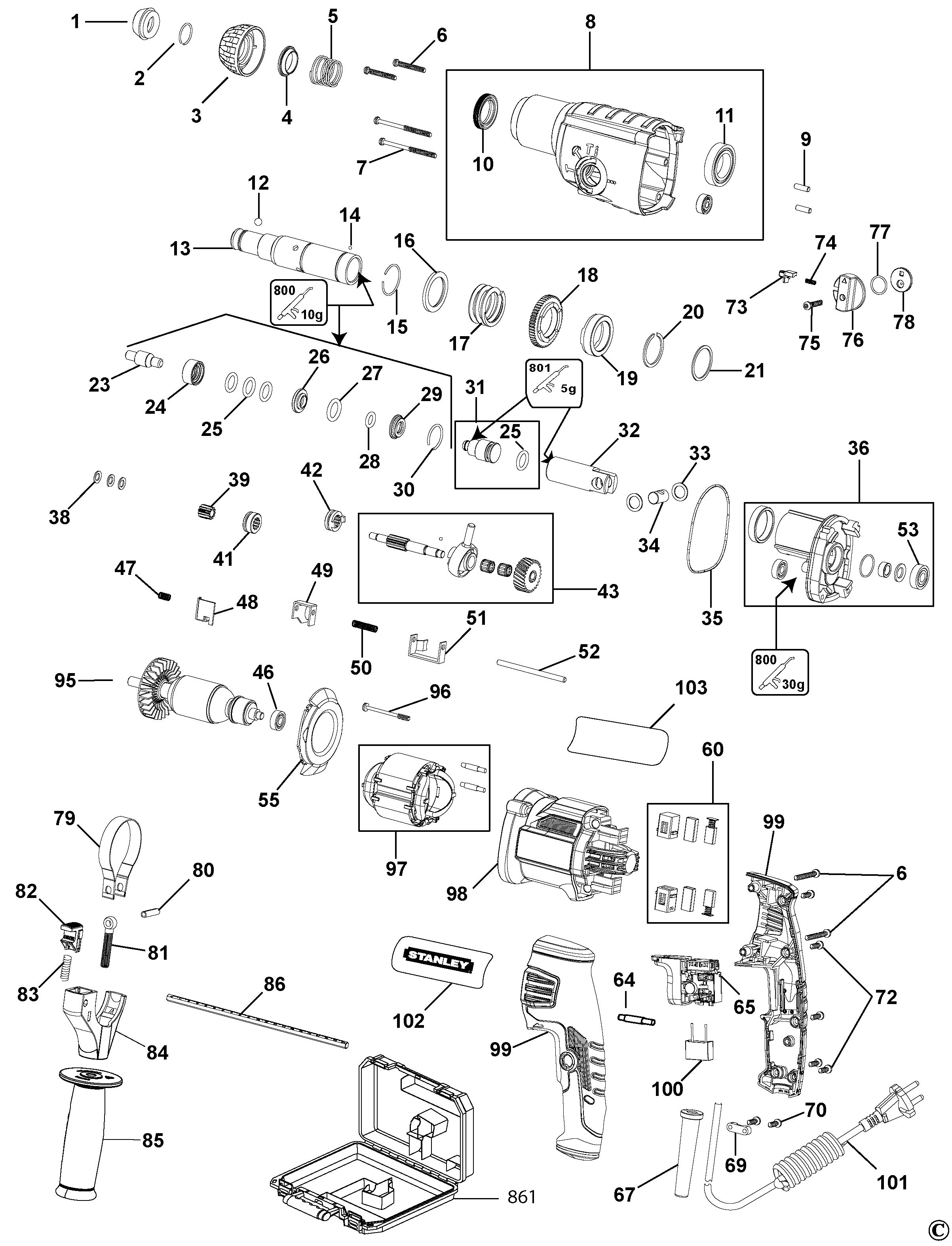 STANLEY ROTARY HAMMER DRILL (Type 1)