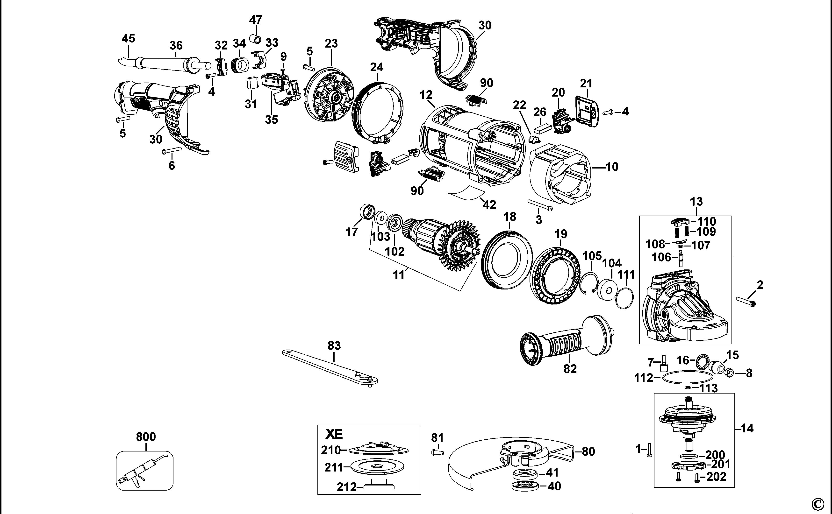 DEWALT ANGLE GRINDER (Type 1)