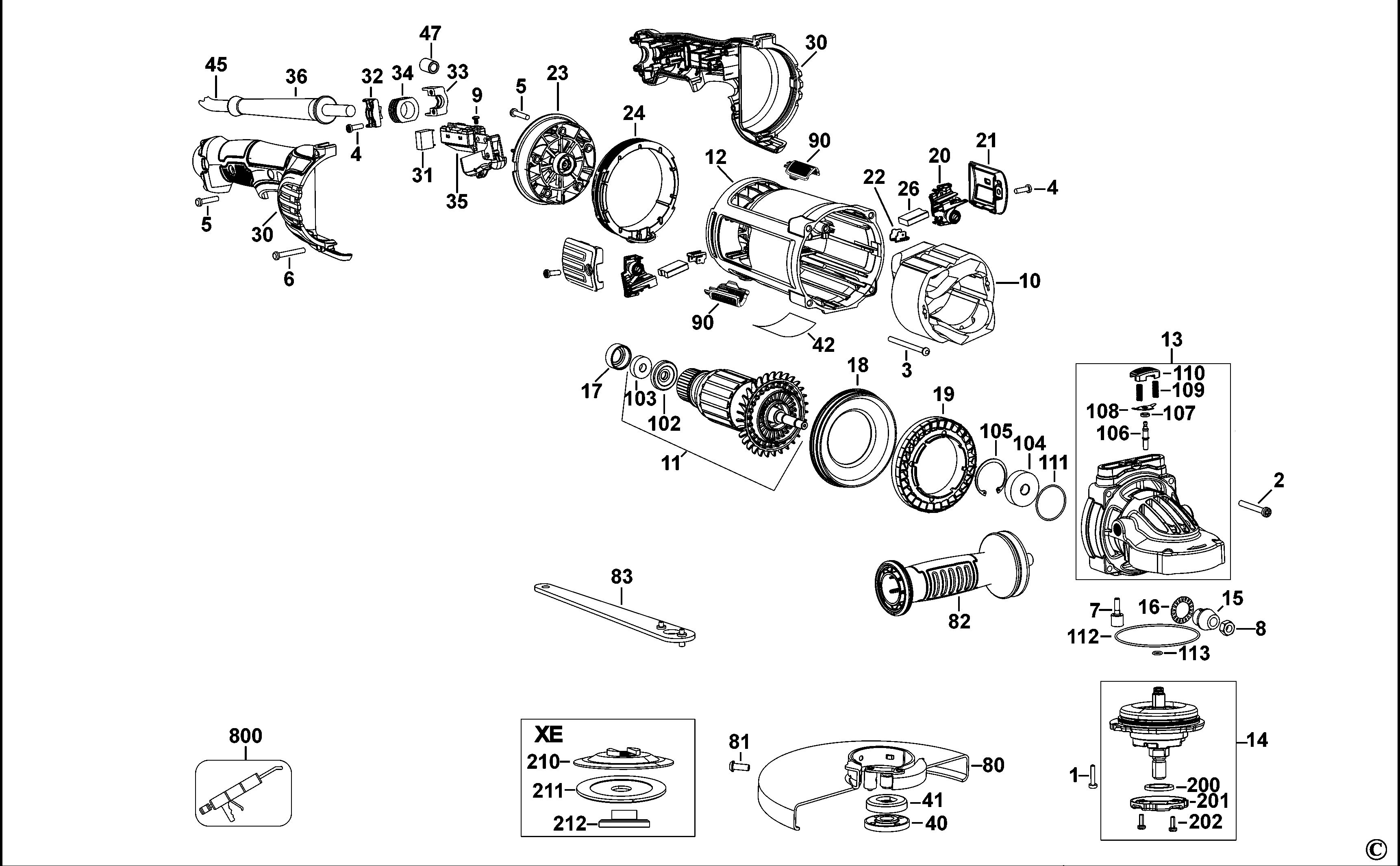 DEWALT ANGLE GRINDER (Type 1)