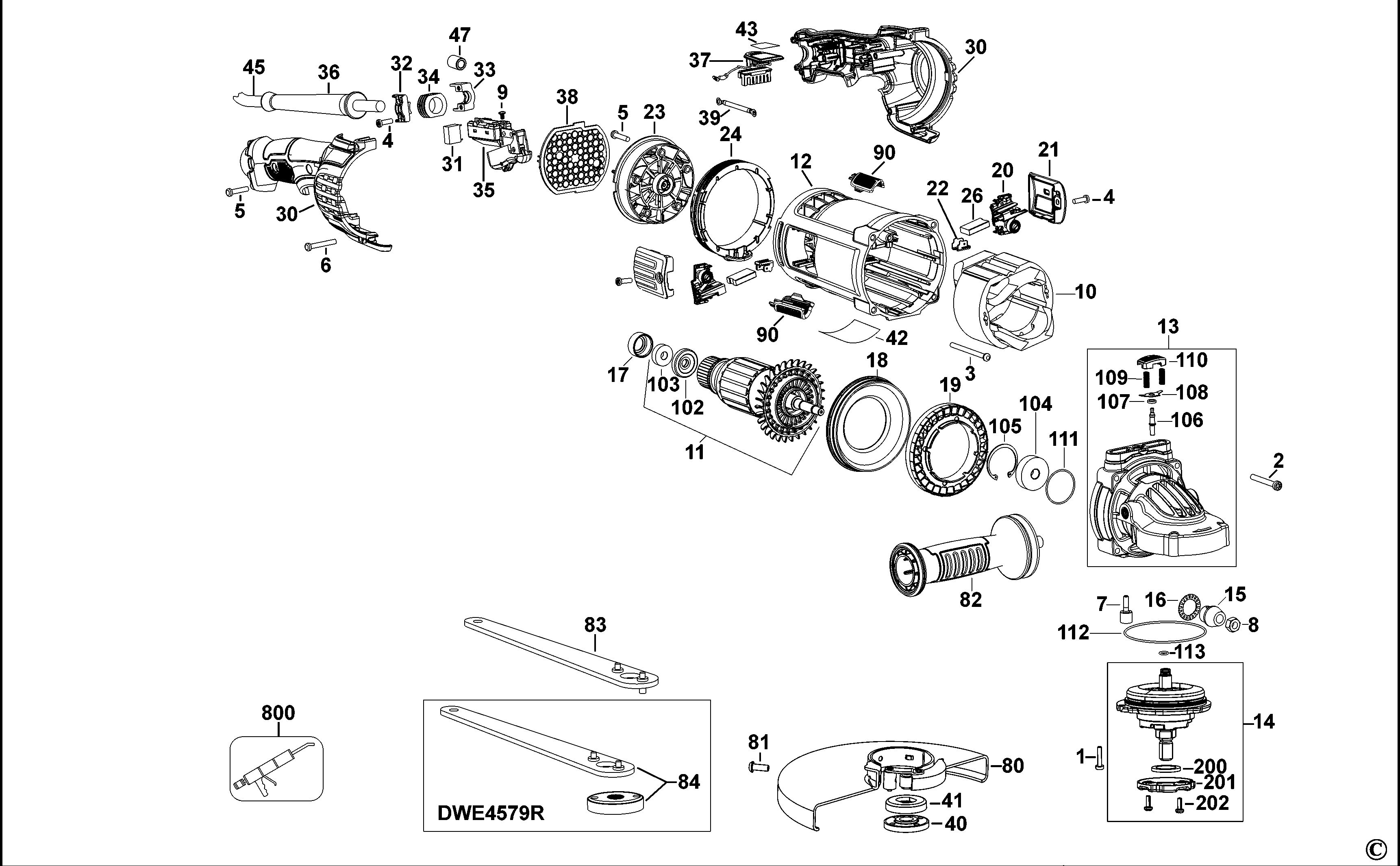 DEWALT ANGLE GRINDER (Type 1)