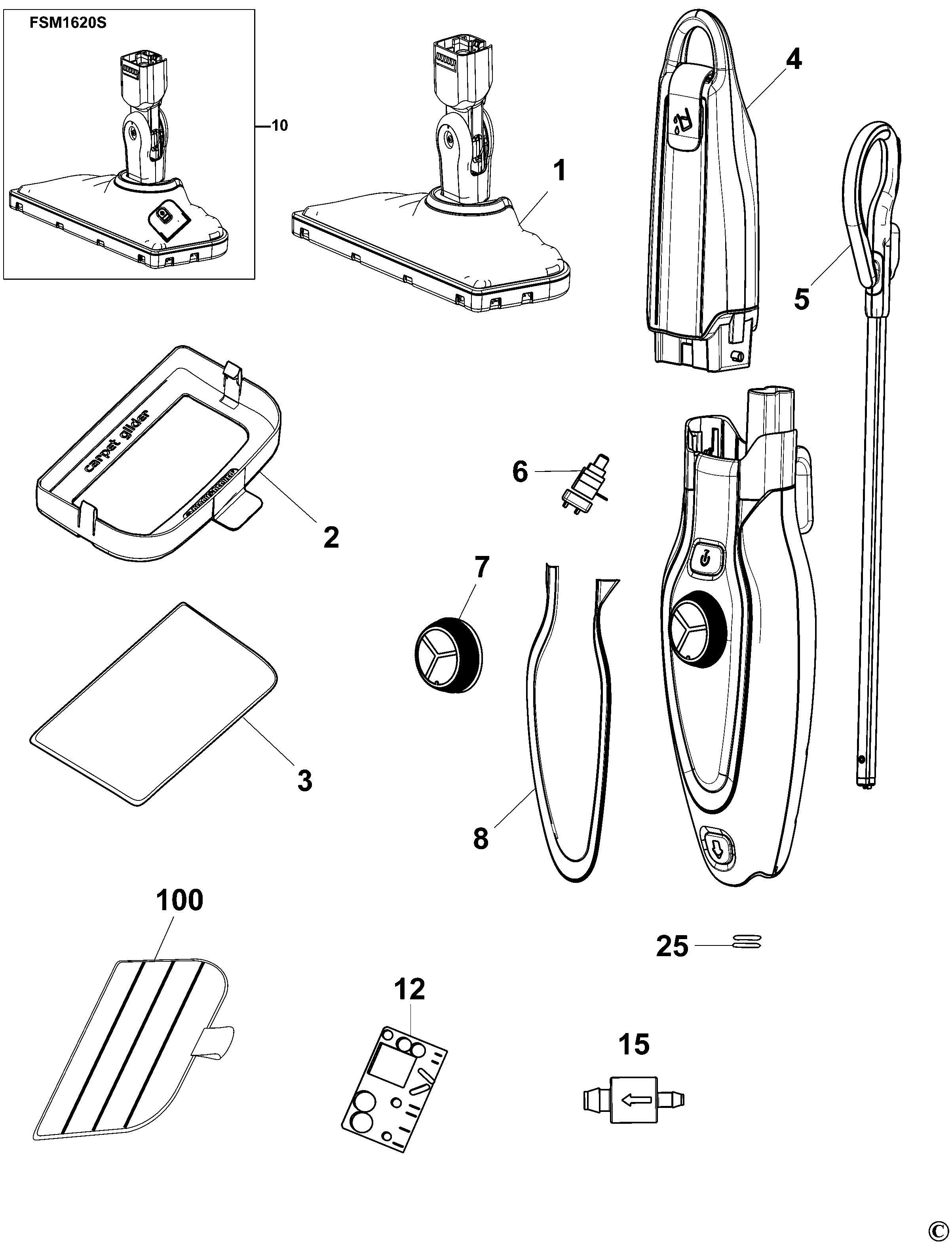 BLACK+DECKER STEAM MOP (Type 1)