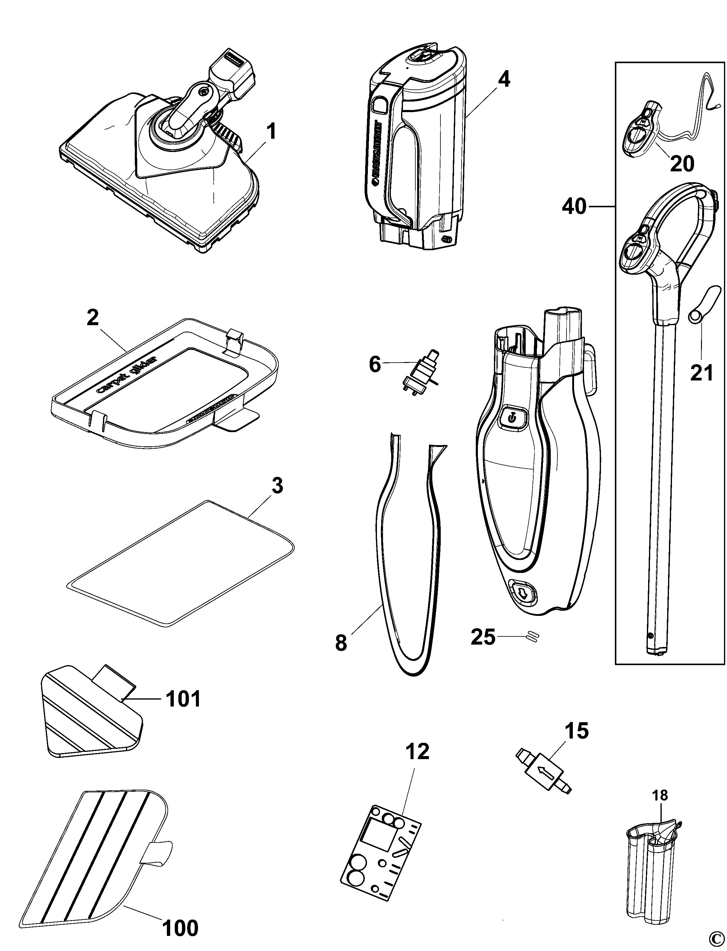 BLACK+DECKER STEAM MOP (Type 1)
