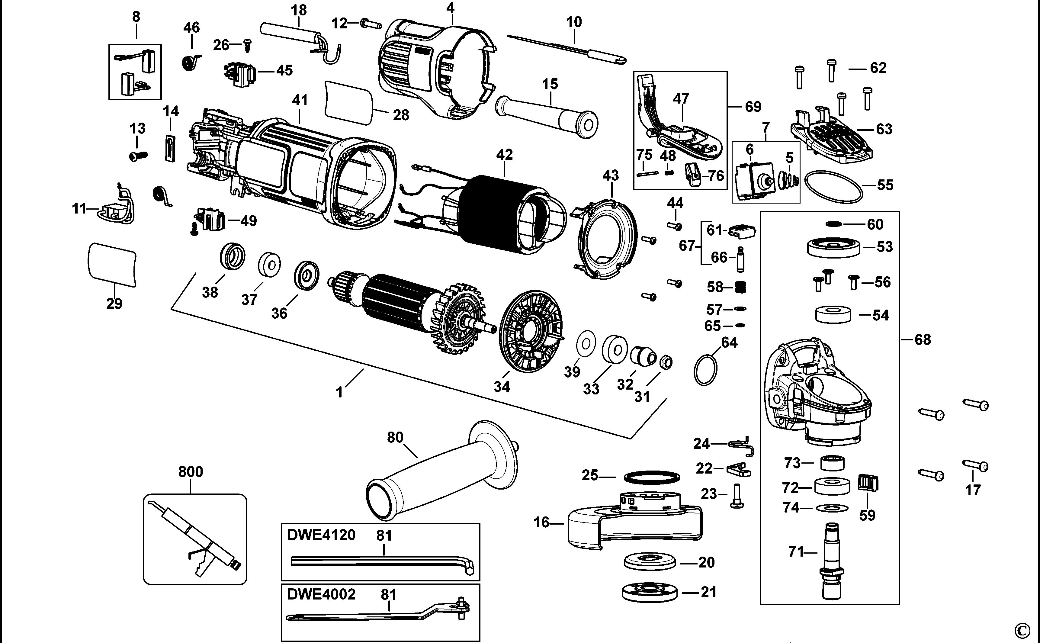 DEWALT SMALL ANGLE GRINDER (Type 1)