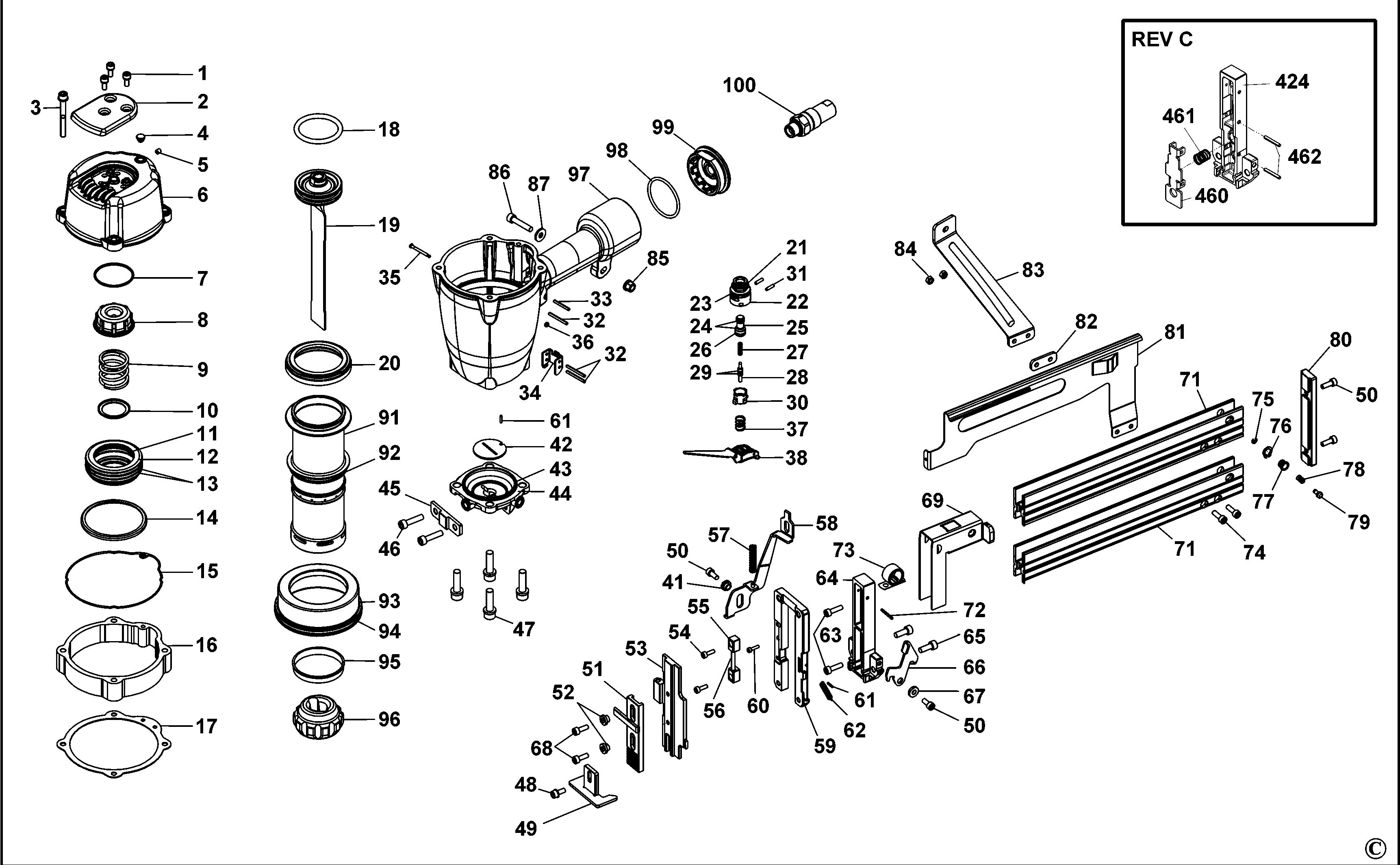 BOSTITCH PNEUMATIC STAPLER (Type REV A)