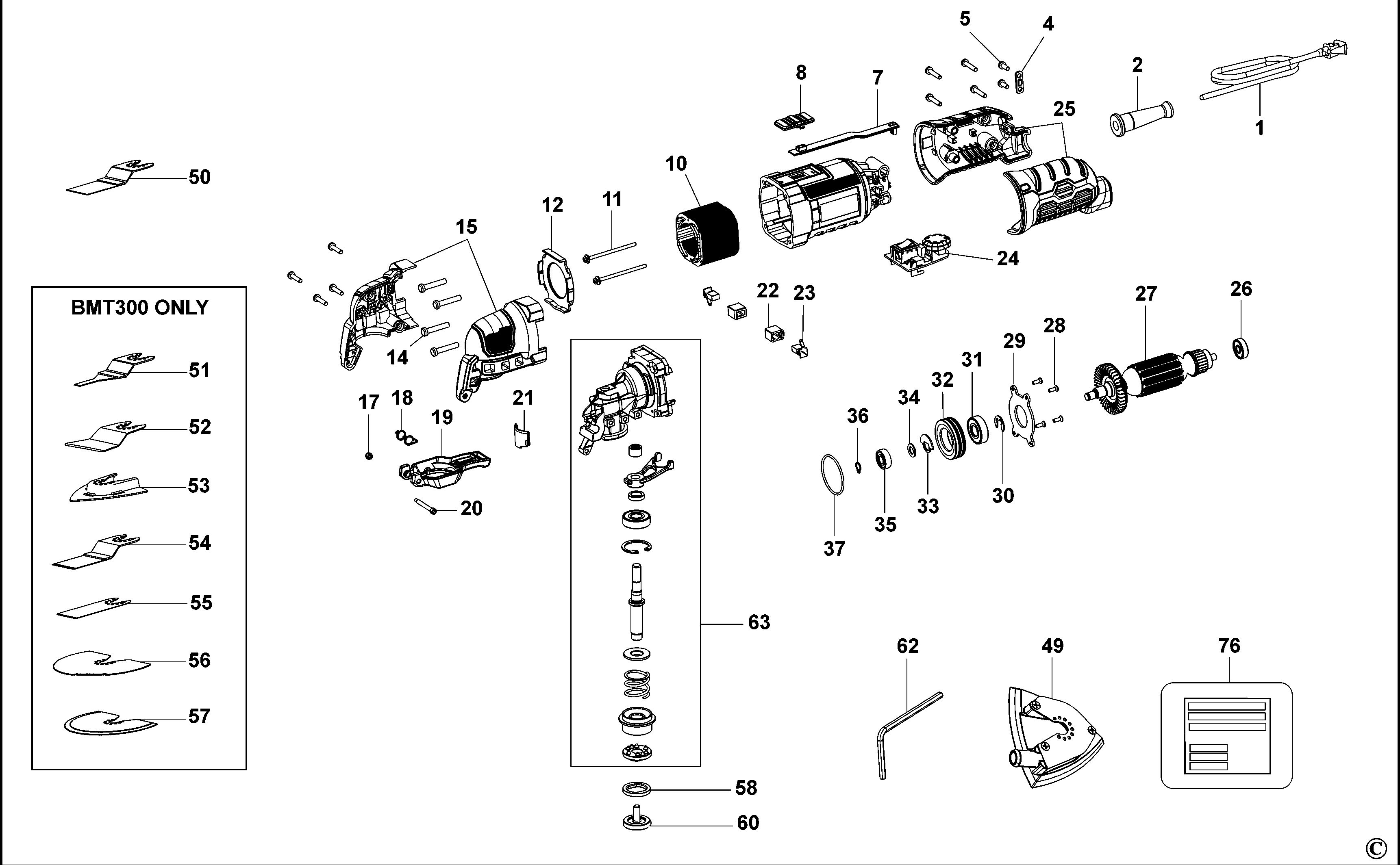 BLACK+DECKER OSCILLATING TOOL (Type 1)