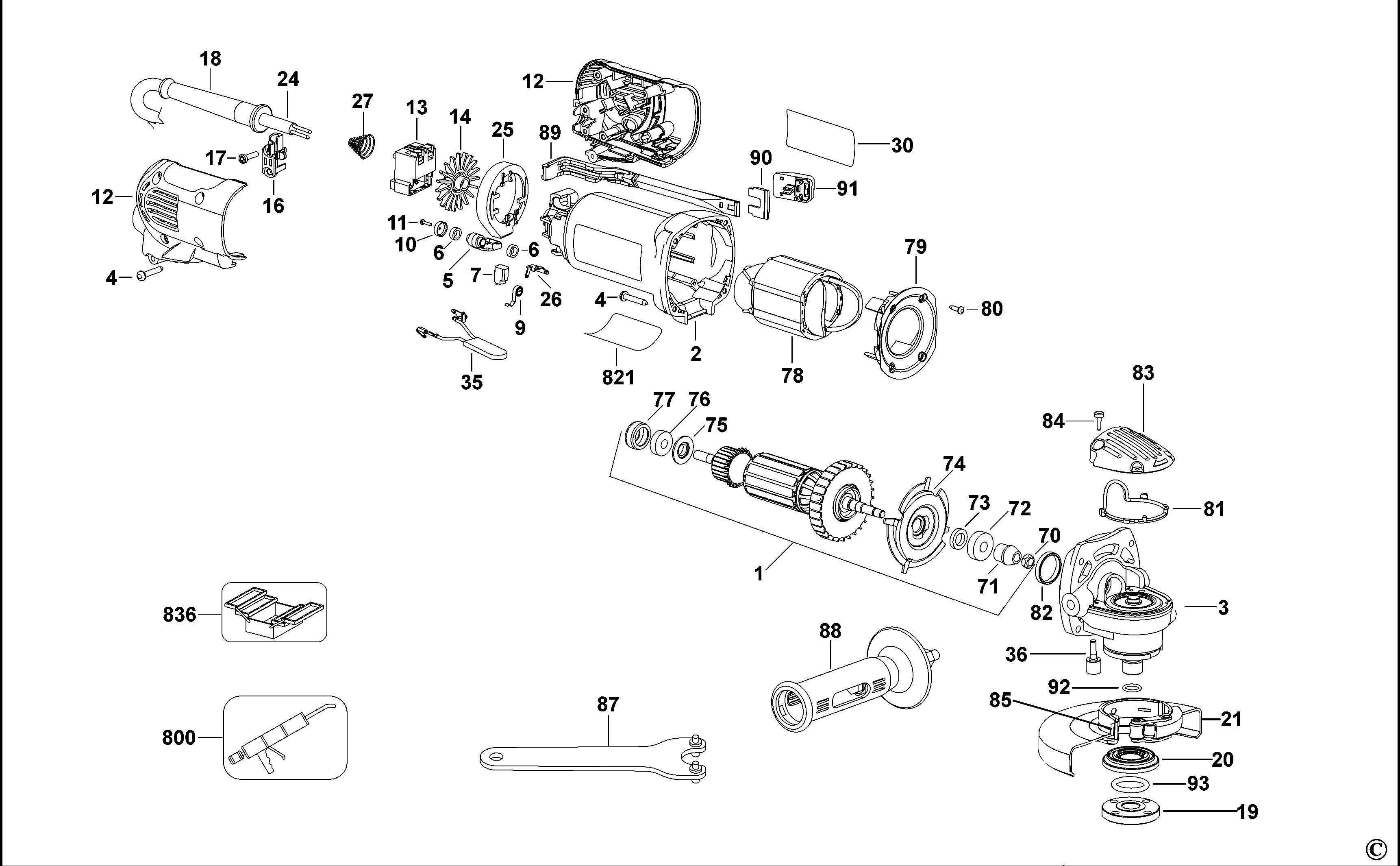 DEWALT SMALL ANGLE GRINDER (Type 4)