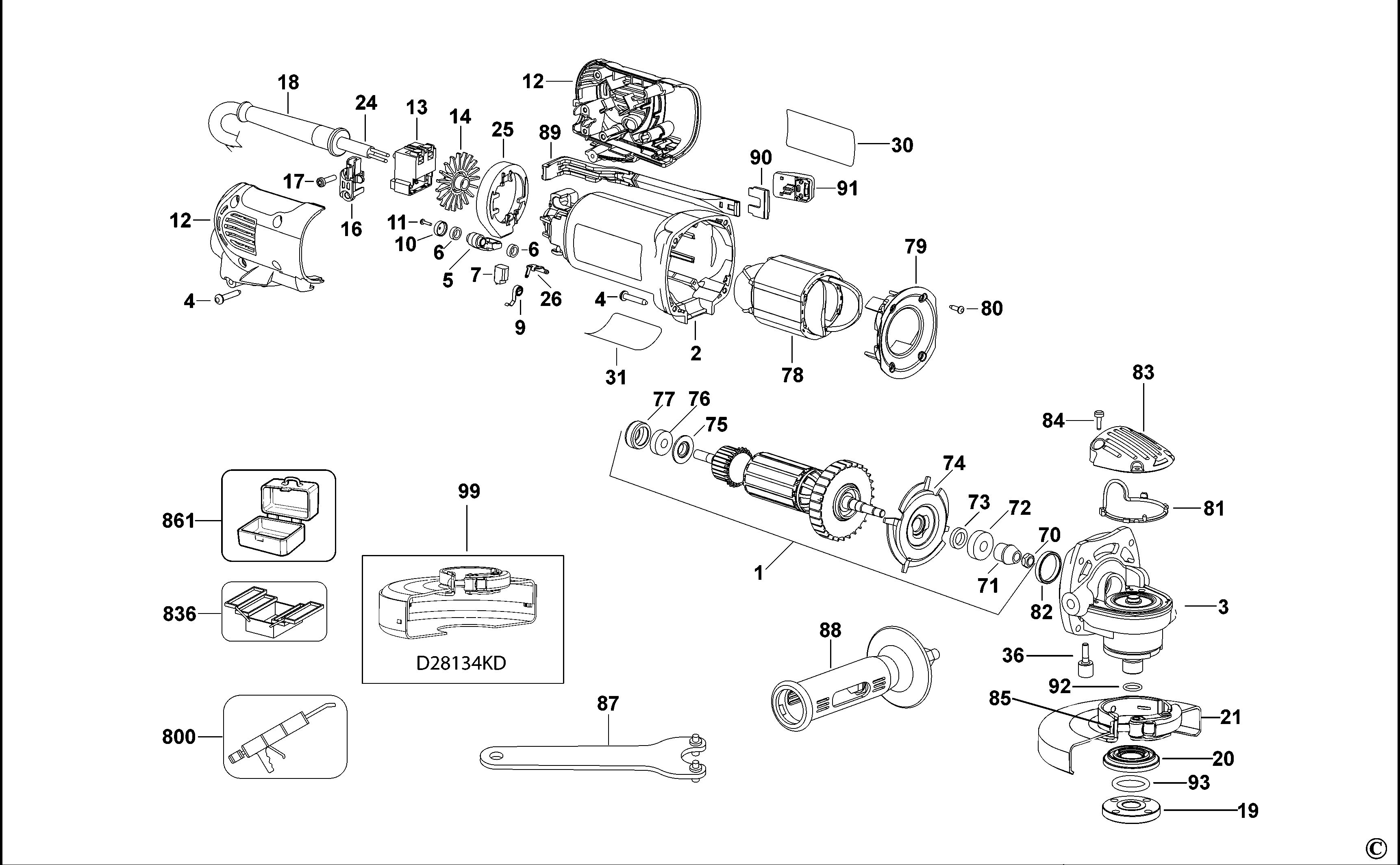 DEWALT SMALL ANGLE GRINDER (Type 4)