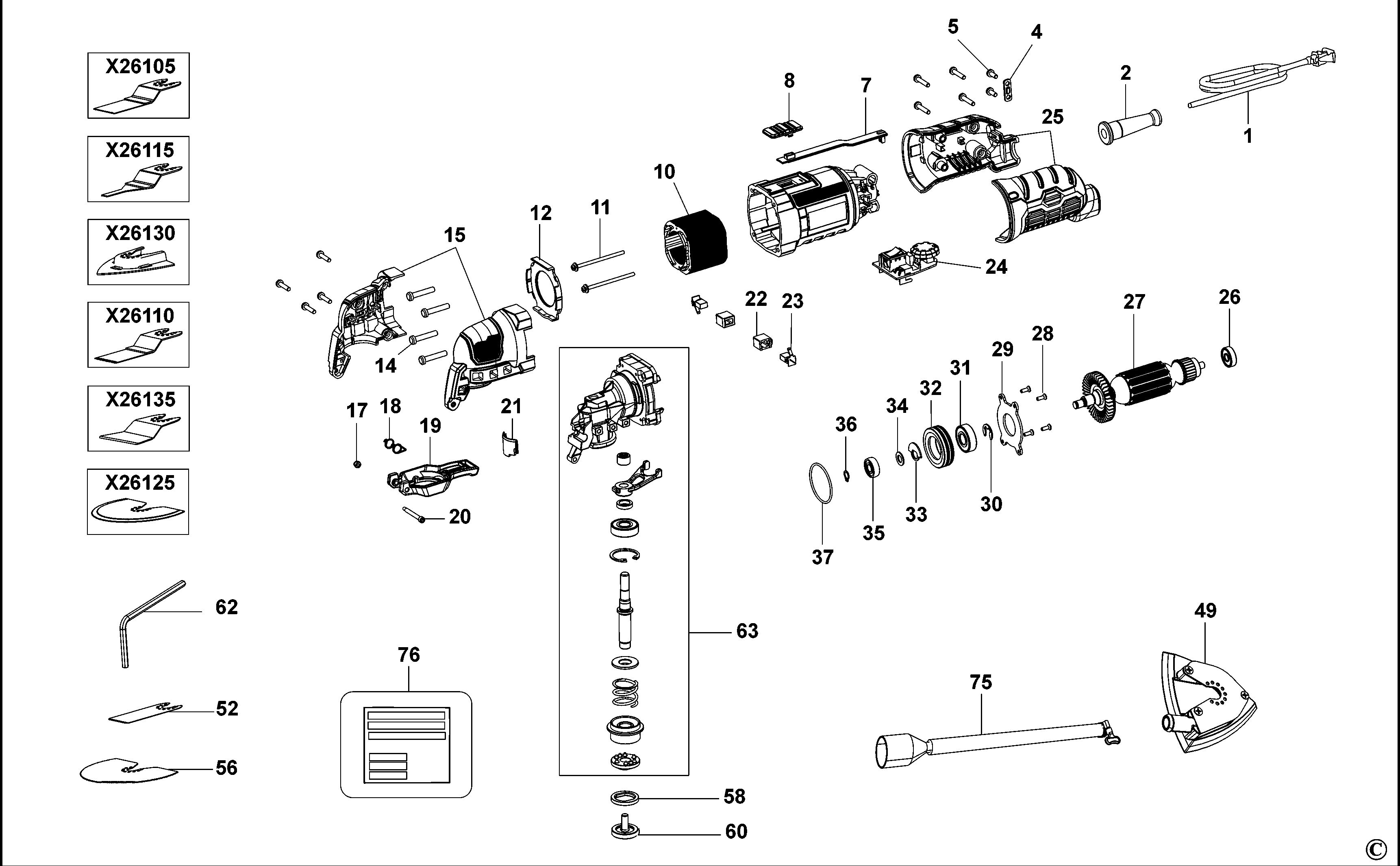 BLACK+DECKER OSCILLATING TOOL (Type 1)