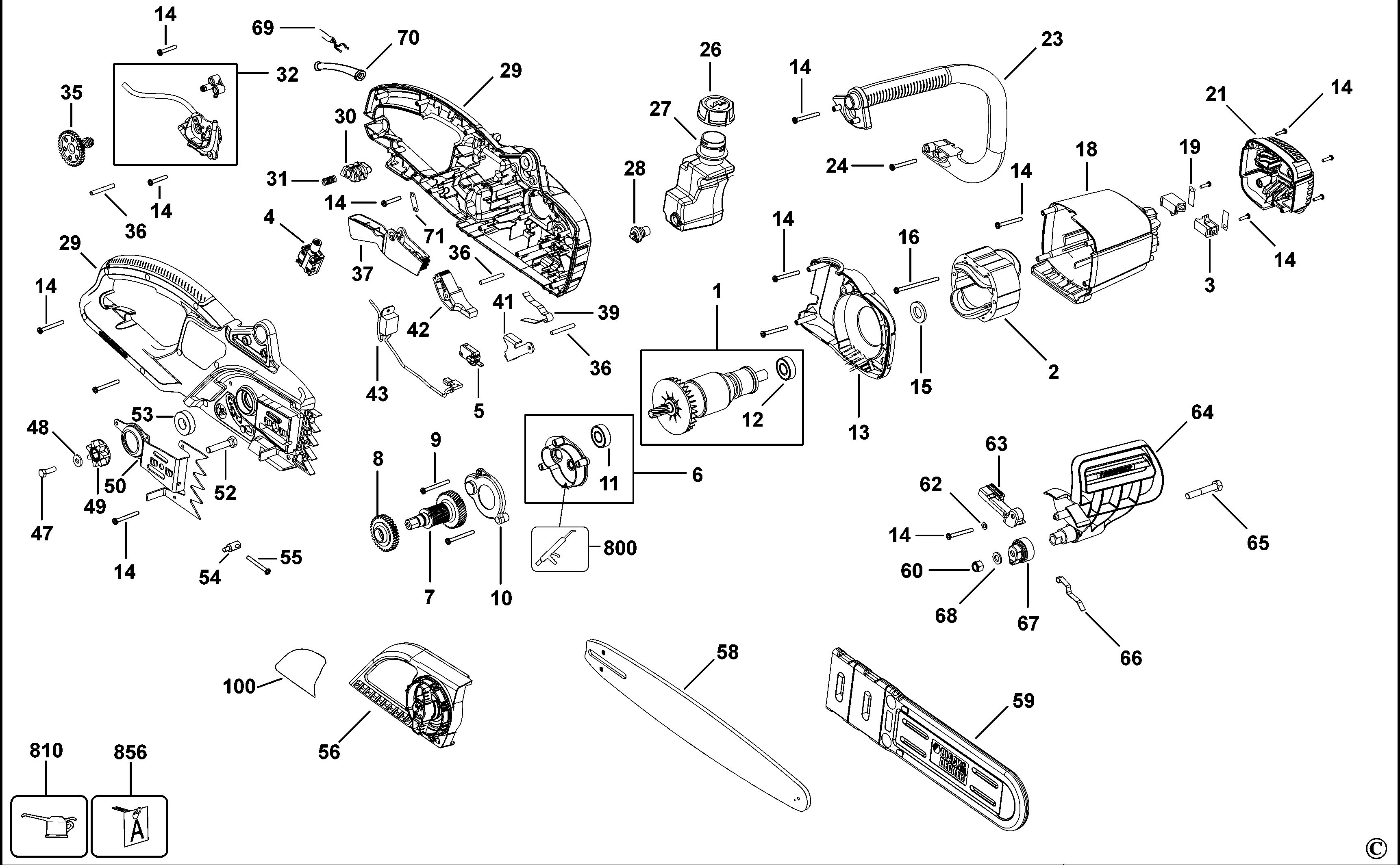 BLACK+DECKER CHAINSAW (Type 2)