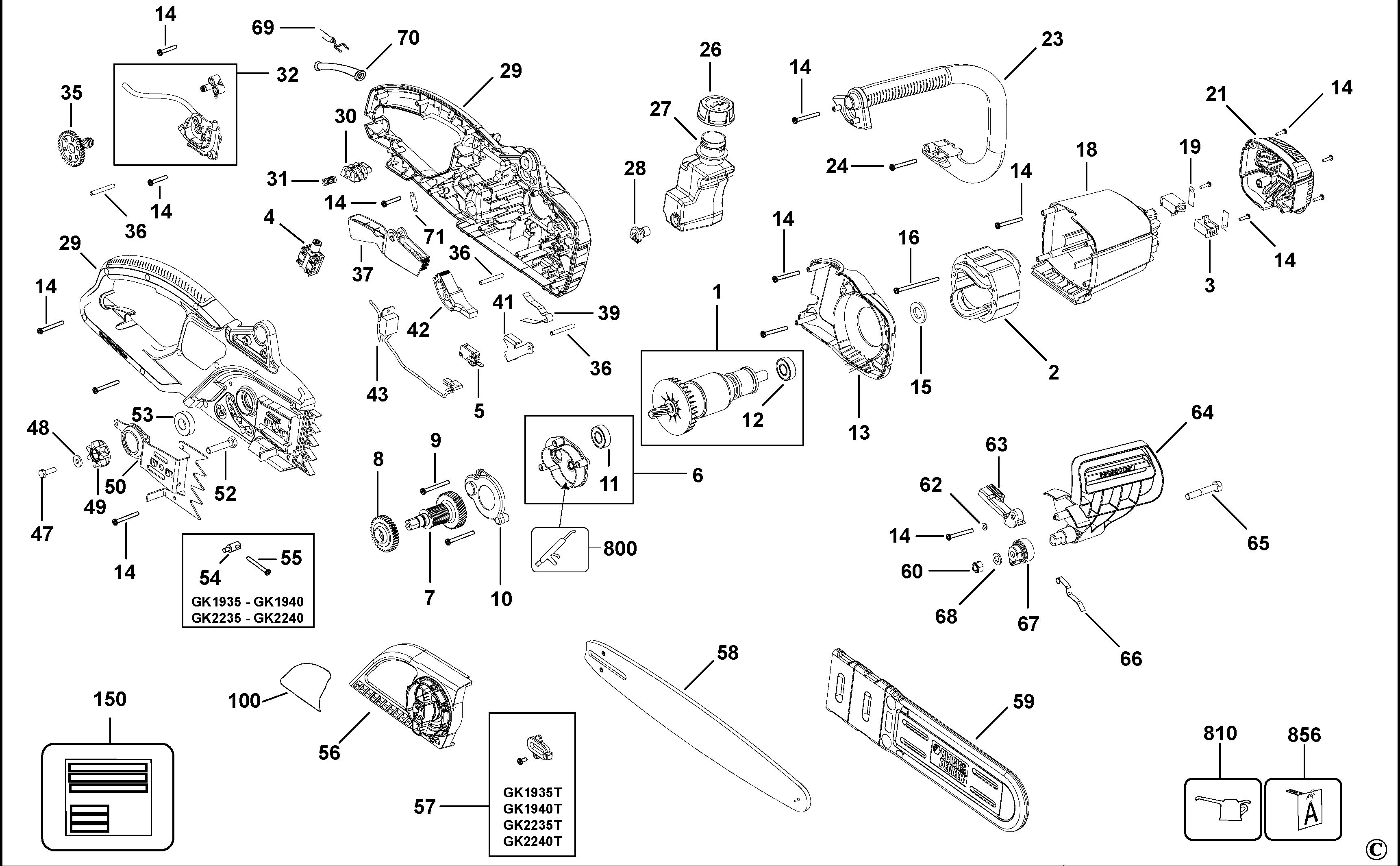 BLACK+DECKER CHAINSAW (Type 3)