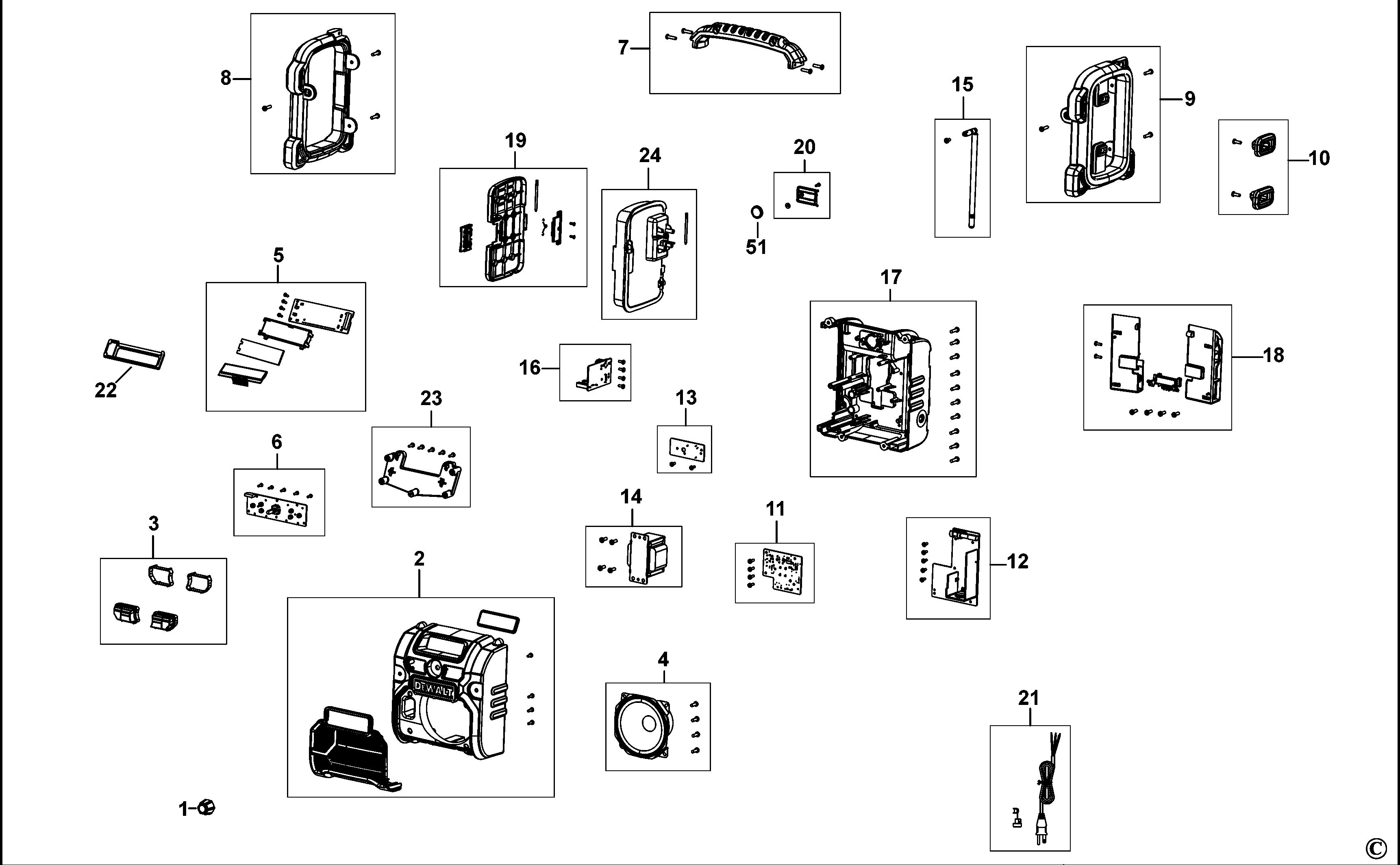 DEWALT SITE RADIO (Type 1)
