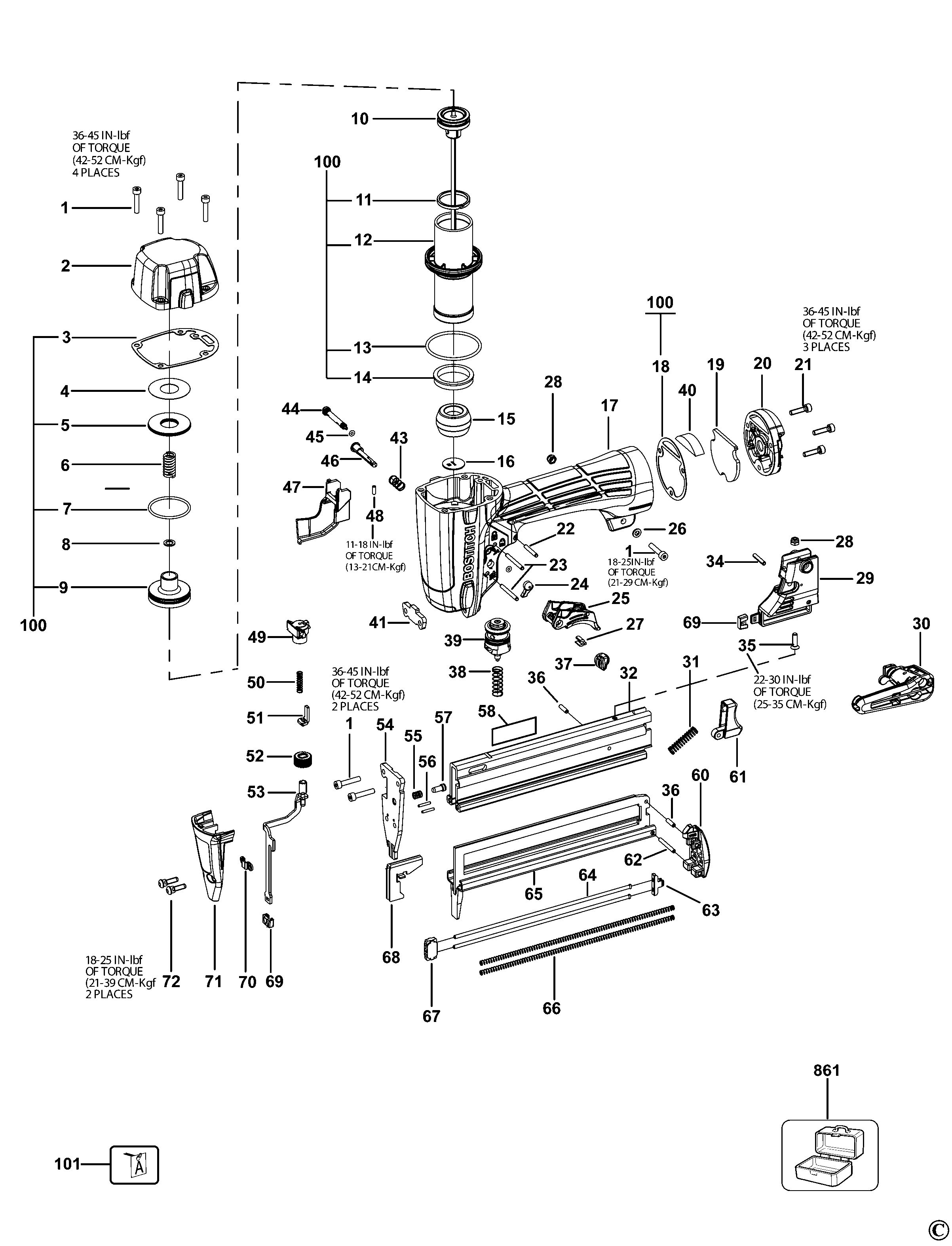 BOSTITCH PNEUMATIC STAPLER (Type 1)
