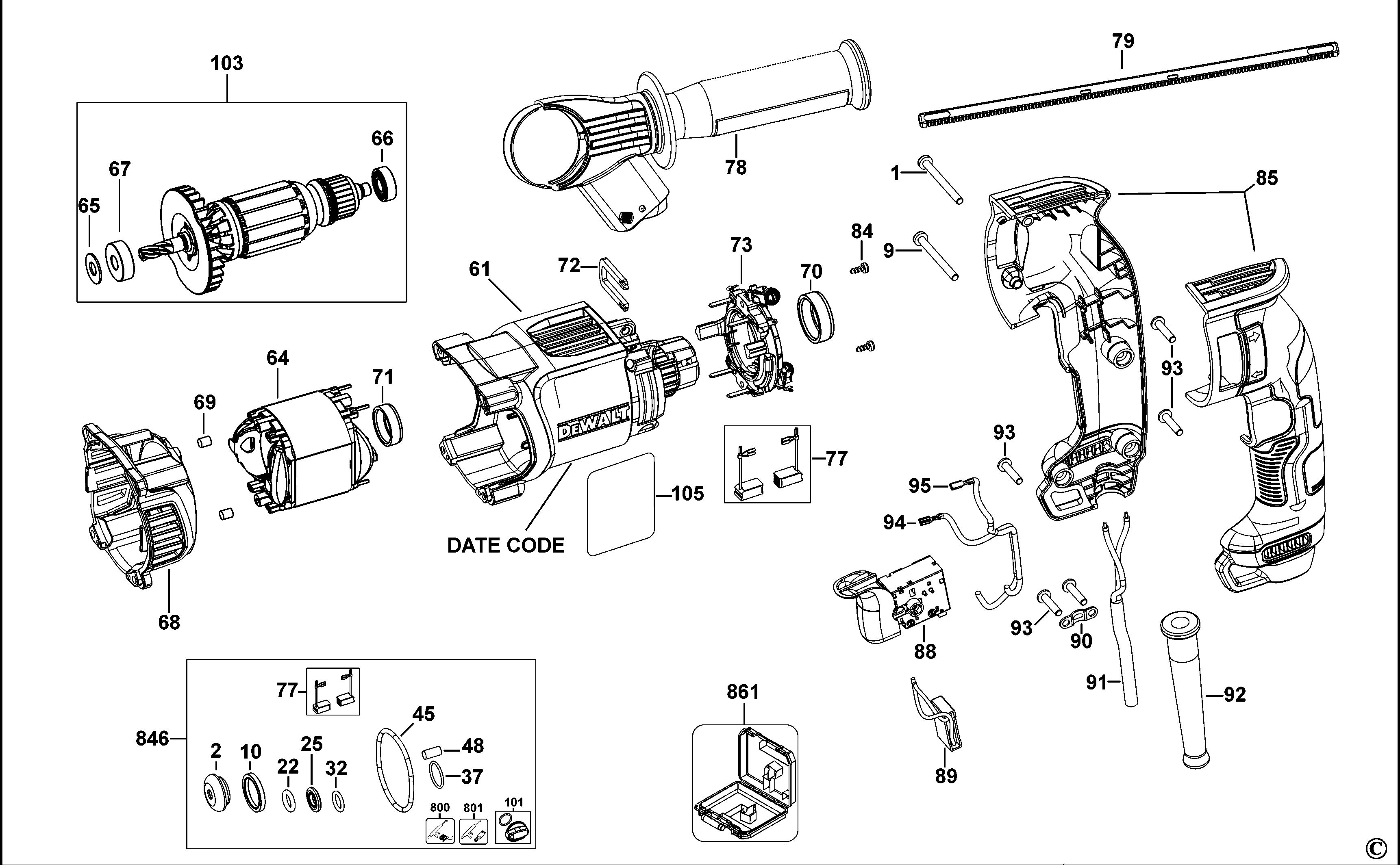 DEWALT ROTARY HAMMER (Type 1)