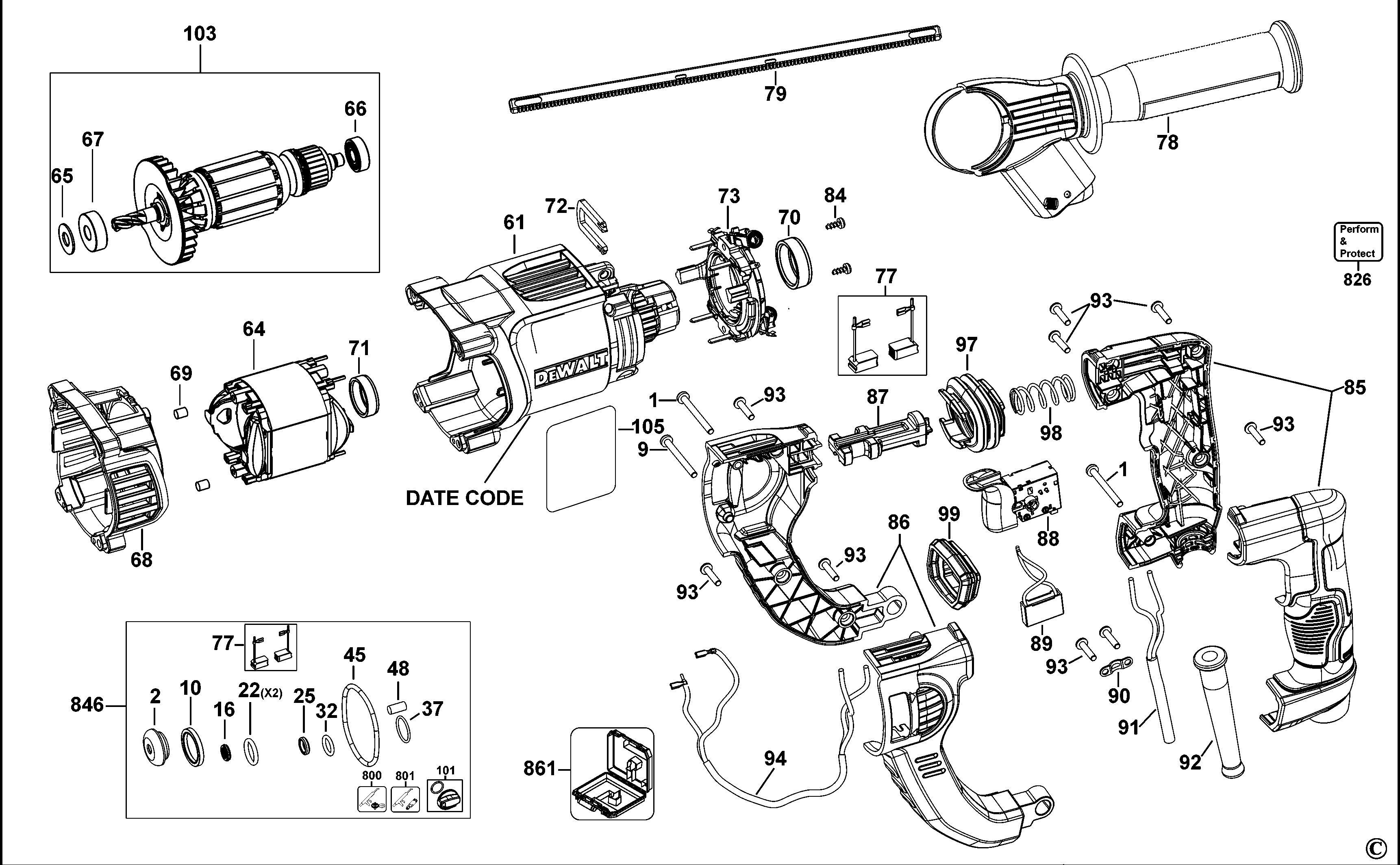 DEWALT ROTARY HAMMER (Type 1)