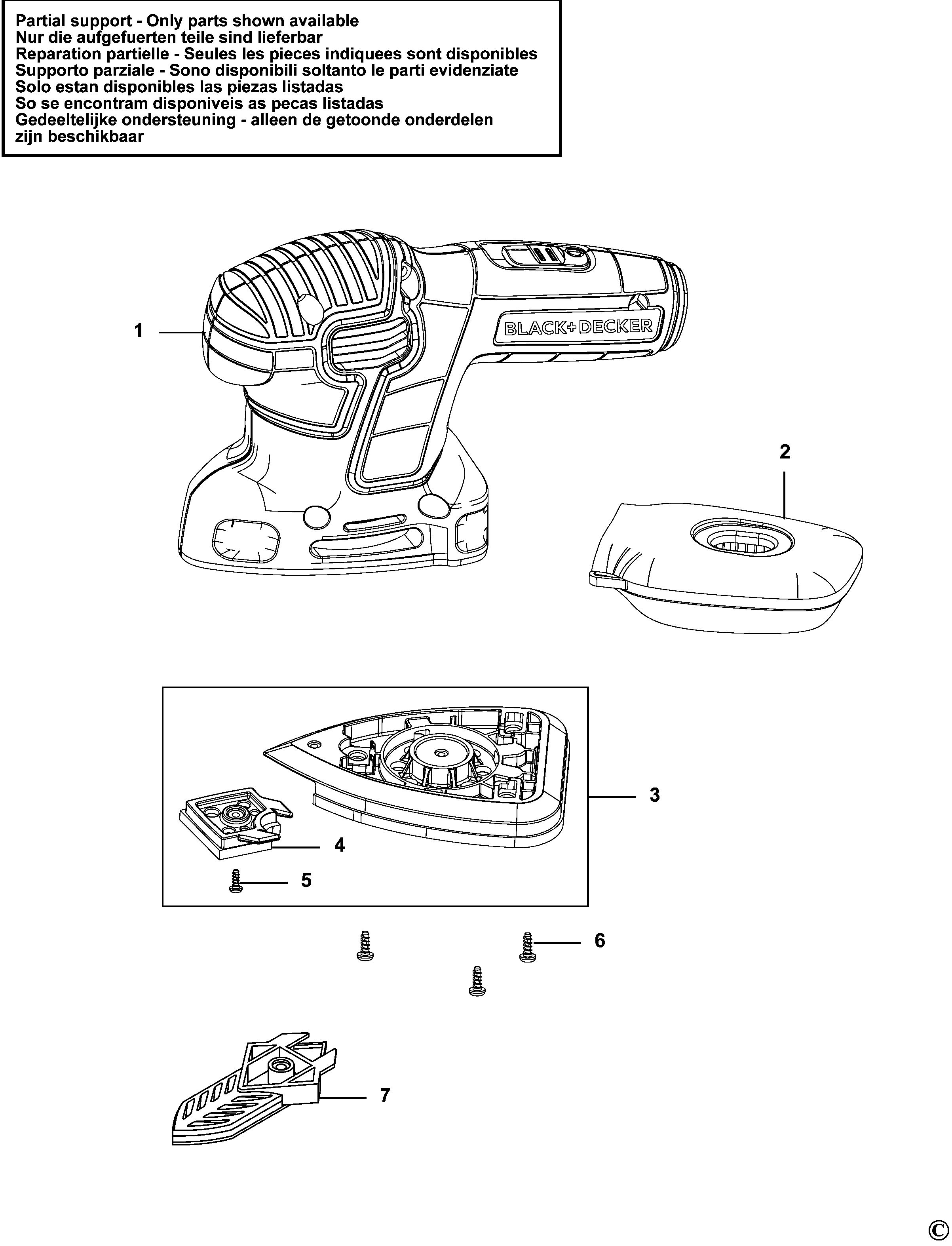 BLACK+DECKER PALM GRIP SANDER (Type 1)