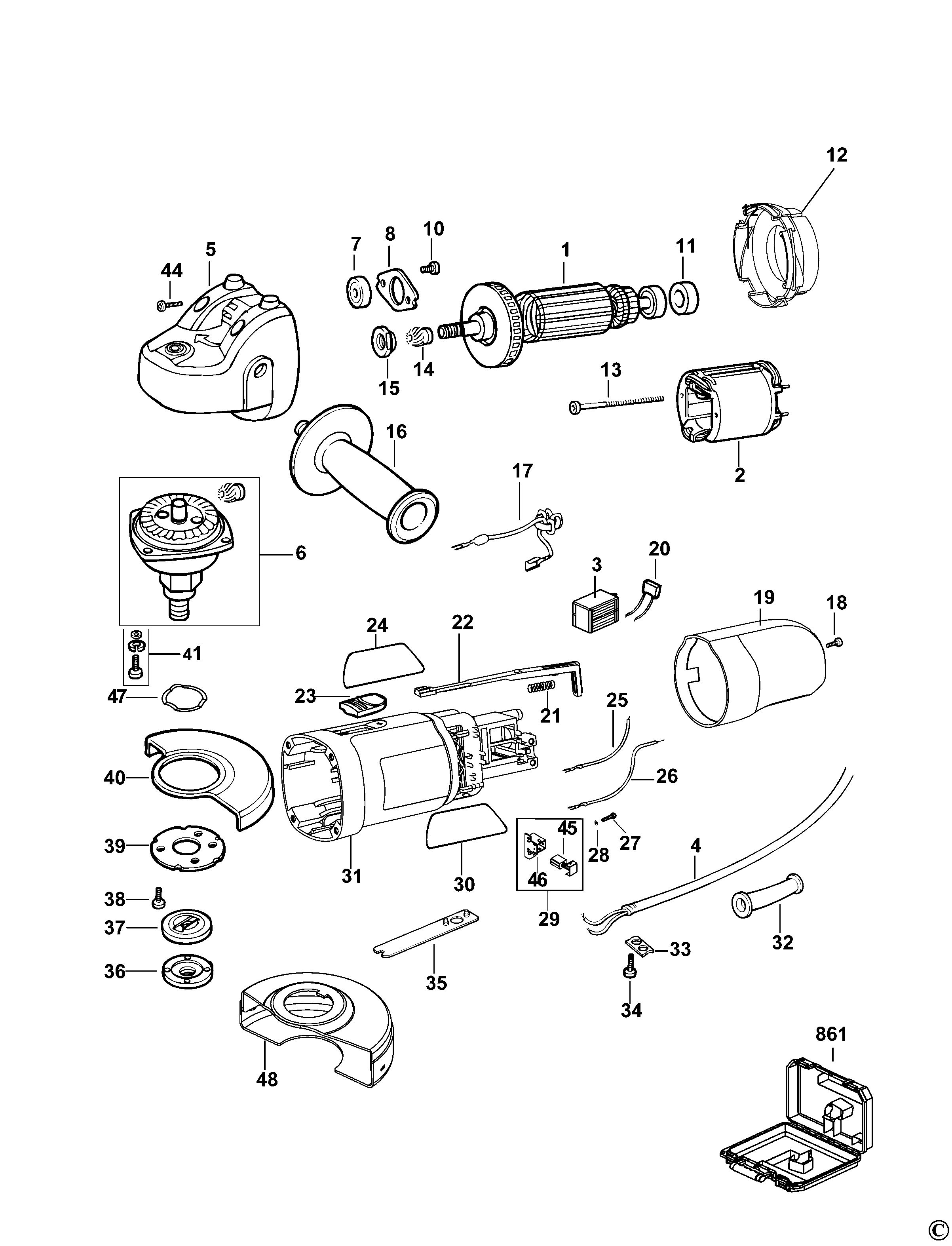 BLACK+DECKER SMALL ANGLE GRINDER (Type 1)
