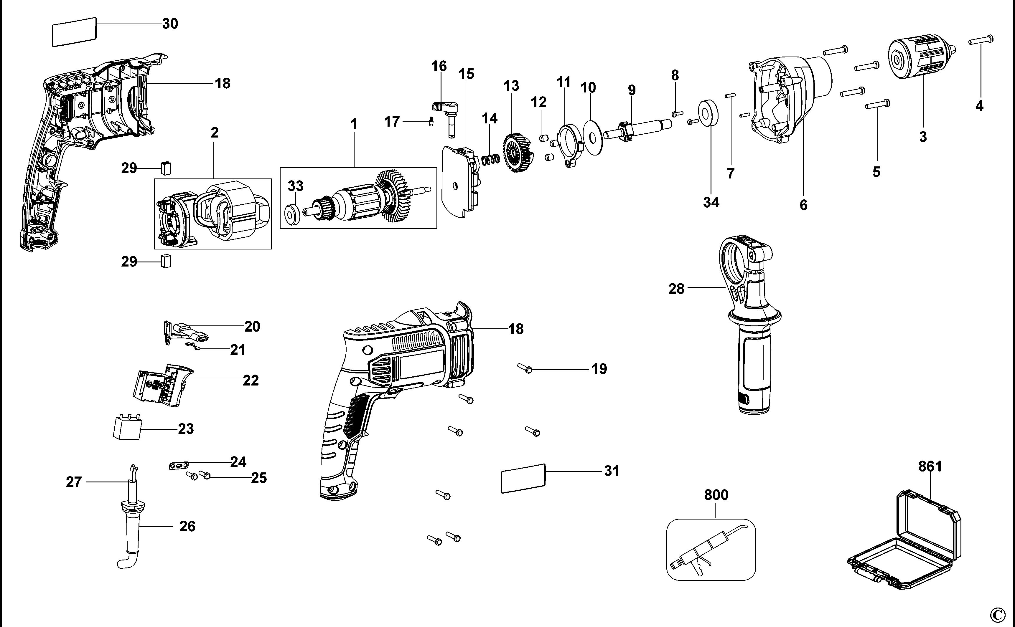 BLACK+DECKER HAMMER DRILL (Type 1)