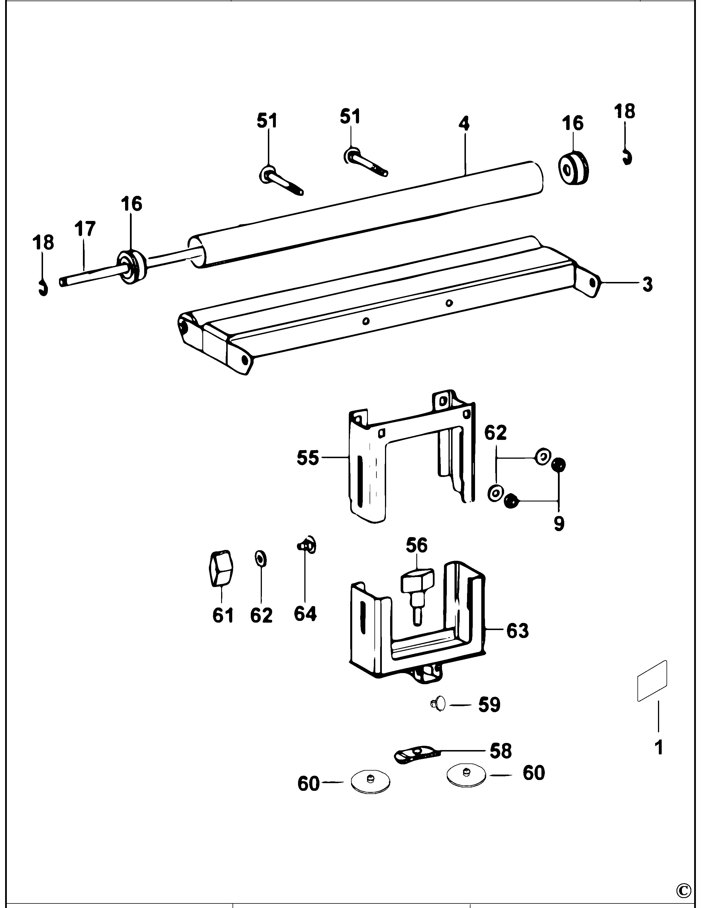 DEWALT ROLLER SUPPORT (Type 3)