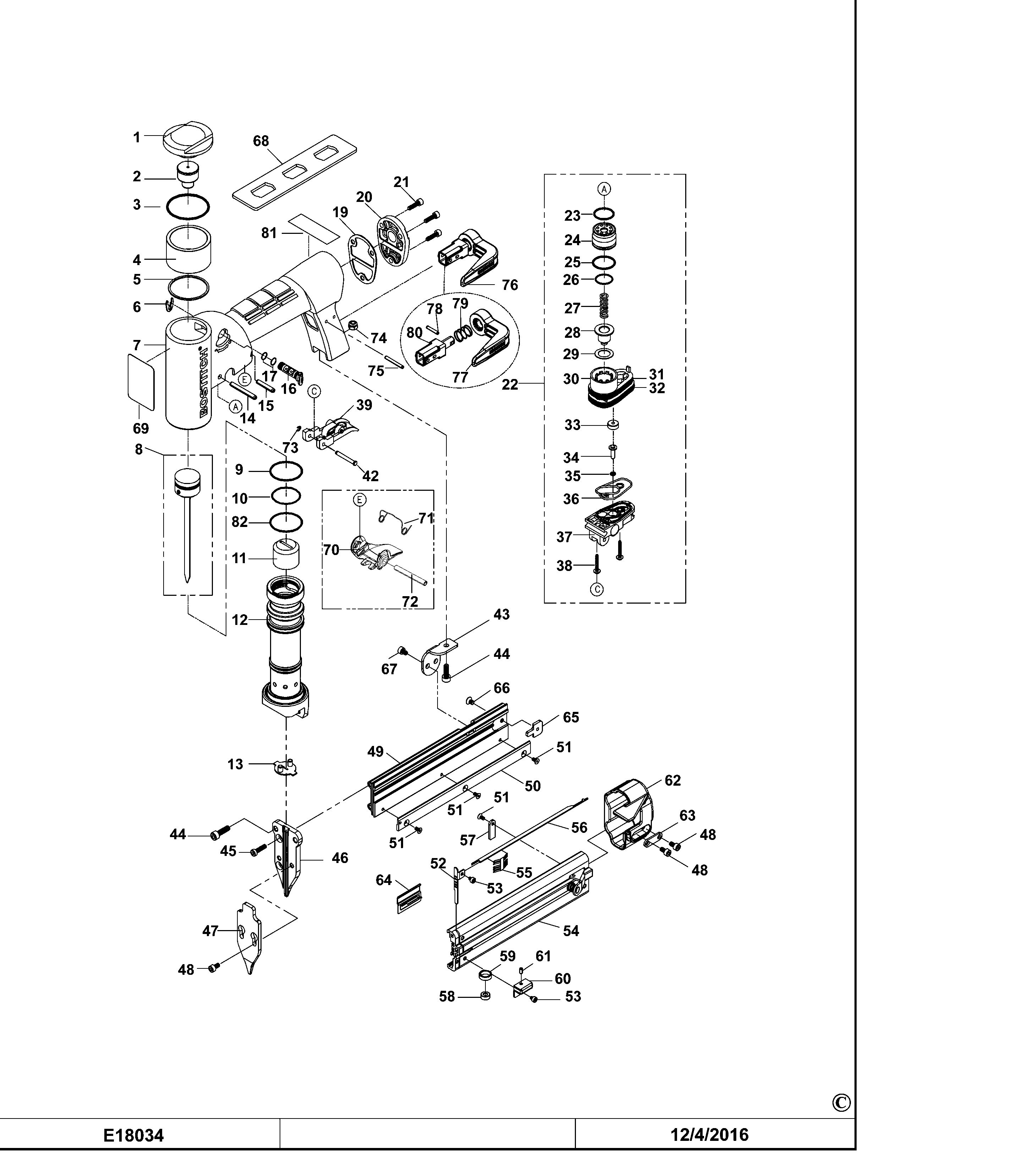 BOSTITCH STAPLER (Type REV A)