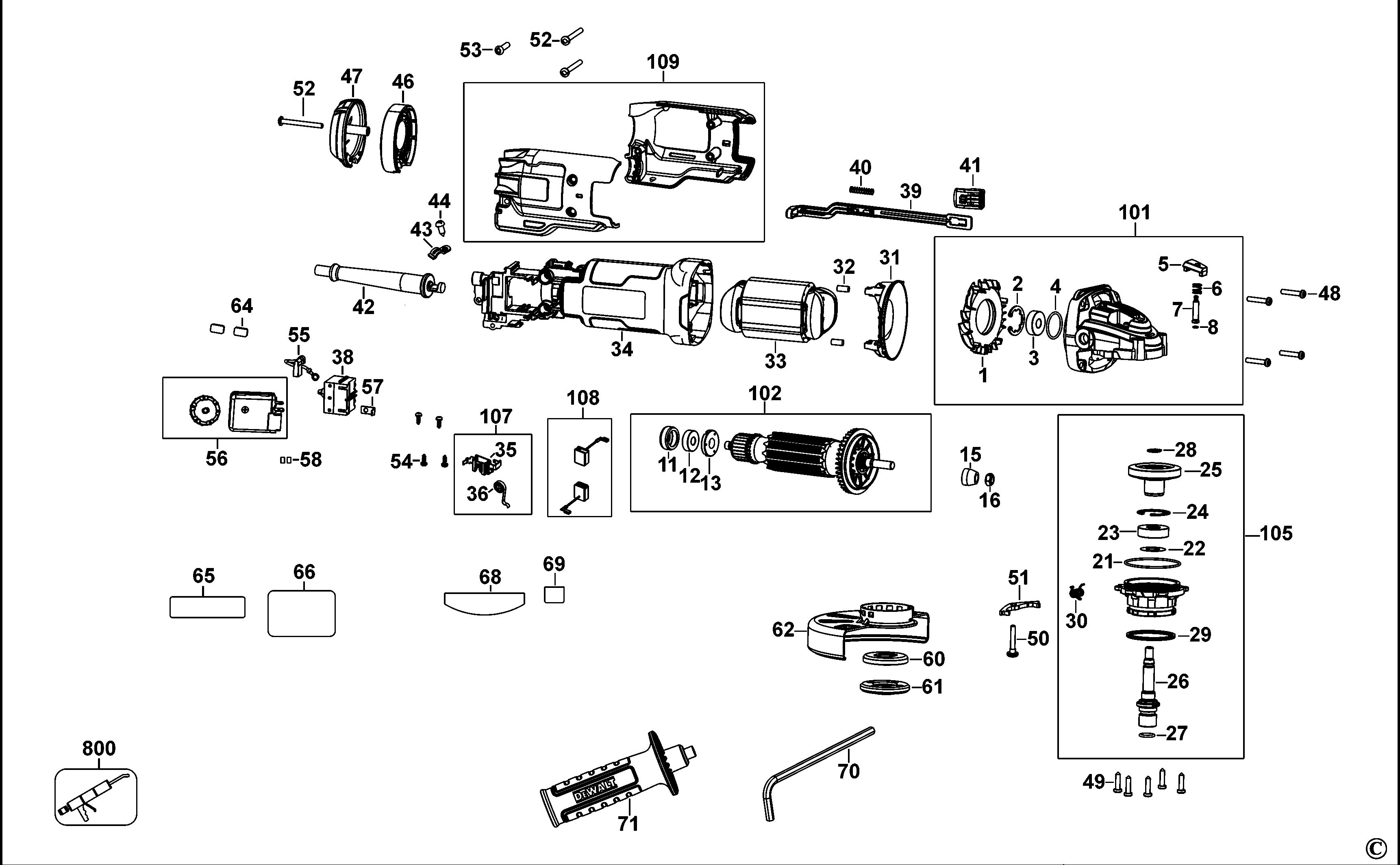 DEWALT ANGLE GRINDER (Type 1)