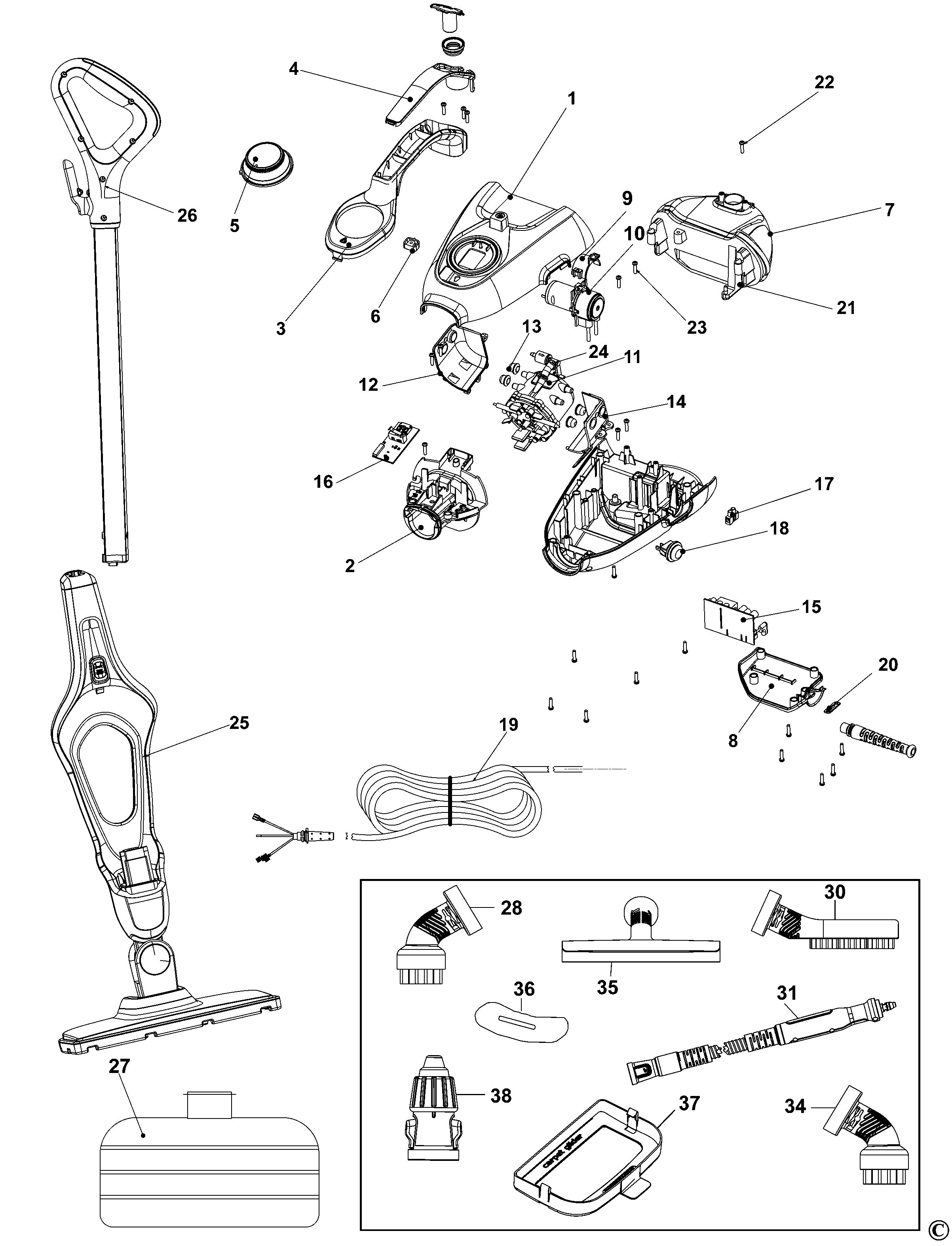 BLACK+DECKER STEAM MOP (Type 1)