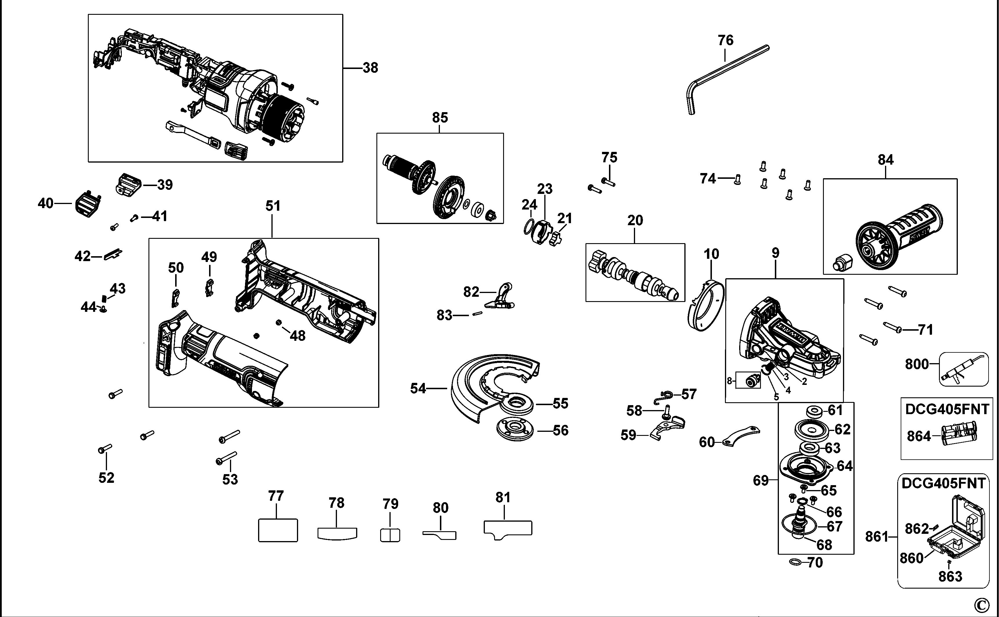 DEWALT SMALL ANGLE GRINDER (Type 1)