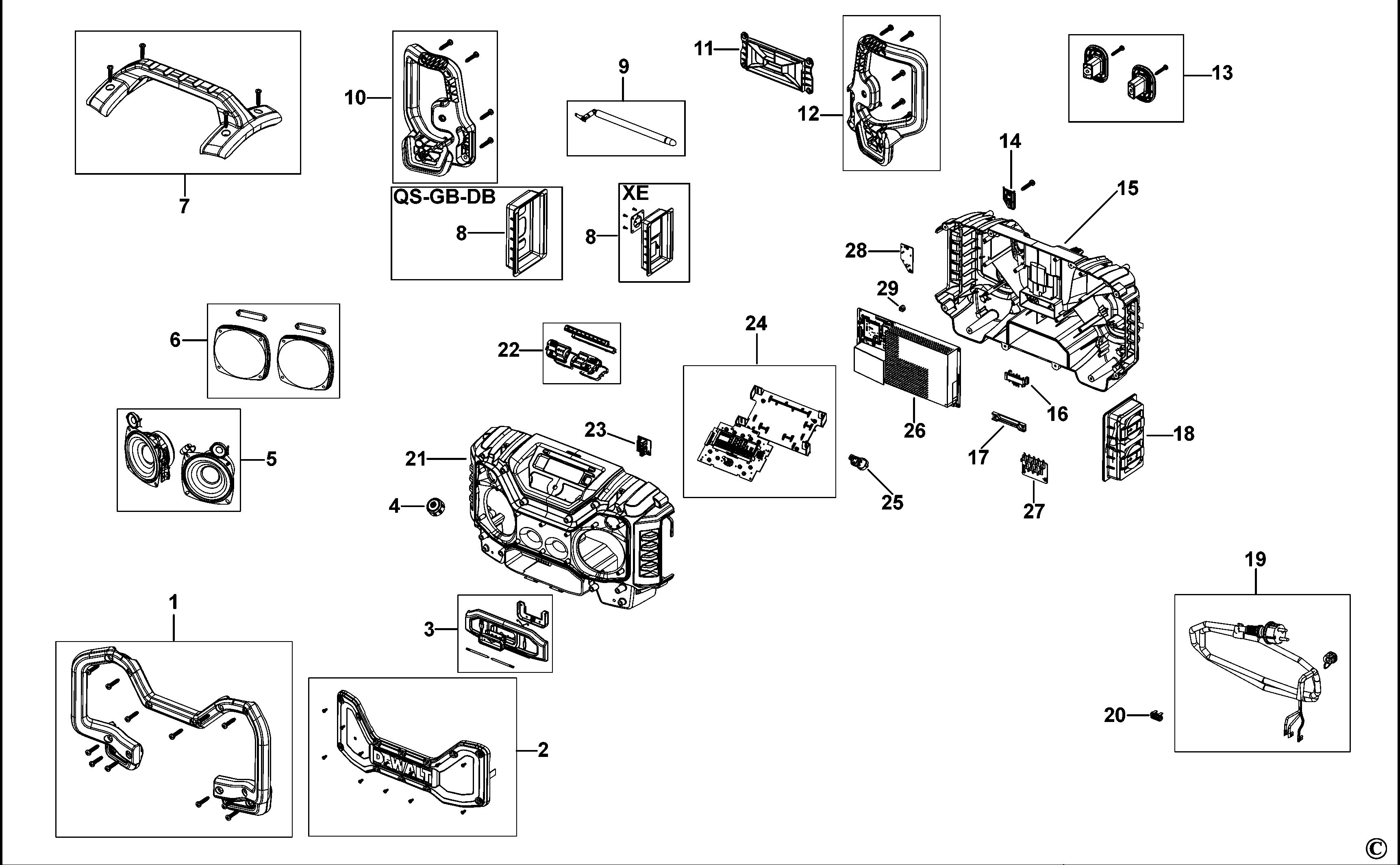 DEWALT SITE RADIO (Type 1)
