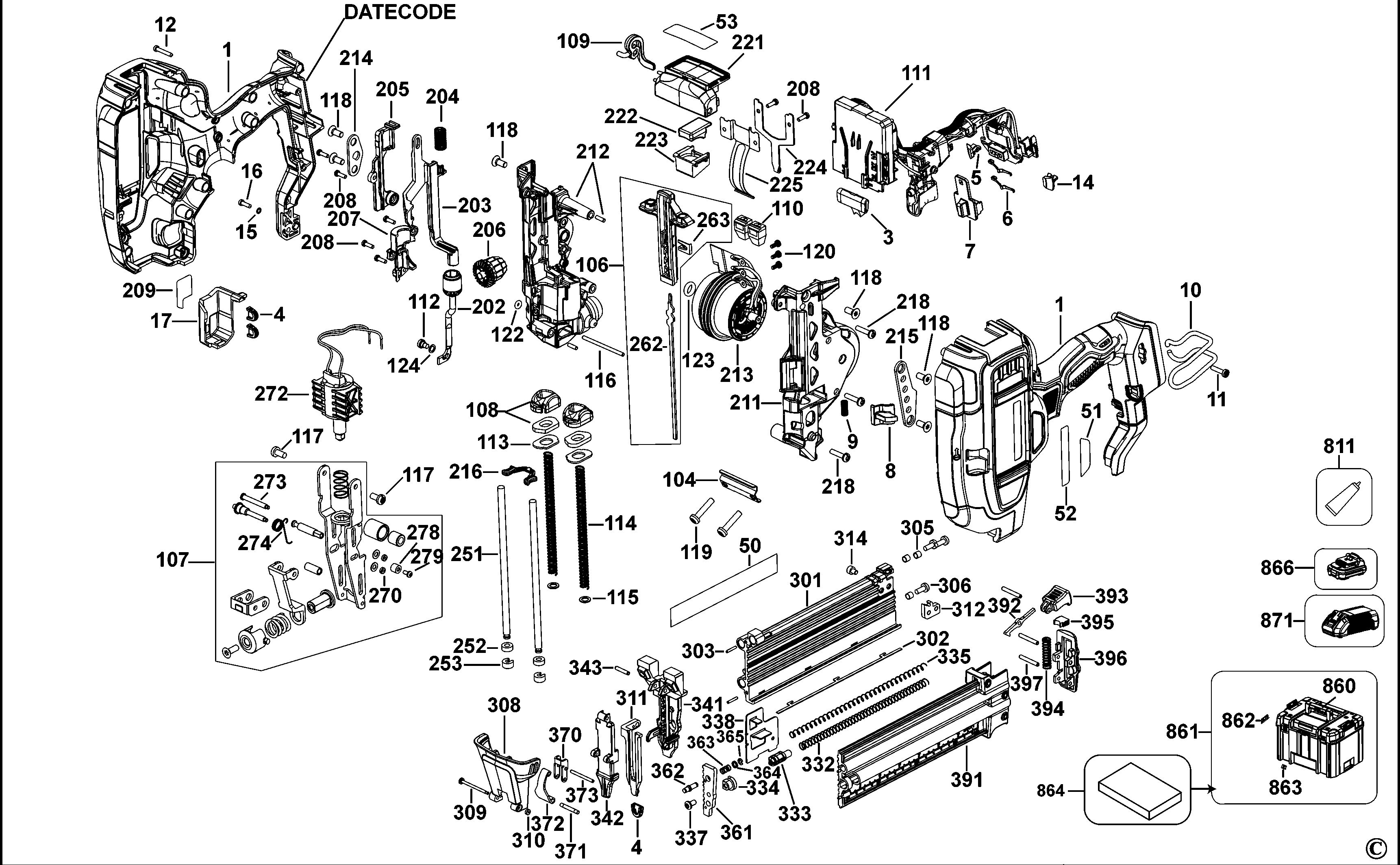 DEWALT BRAD NAILER 18 GAUGE (Type 10)