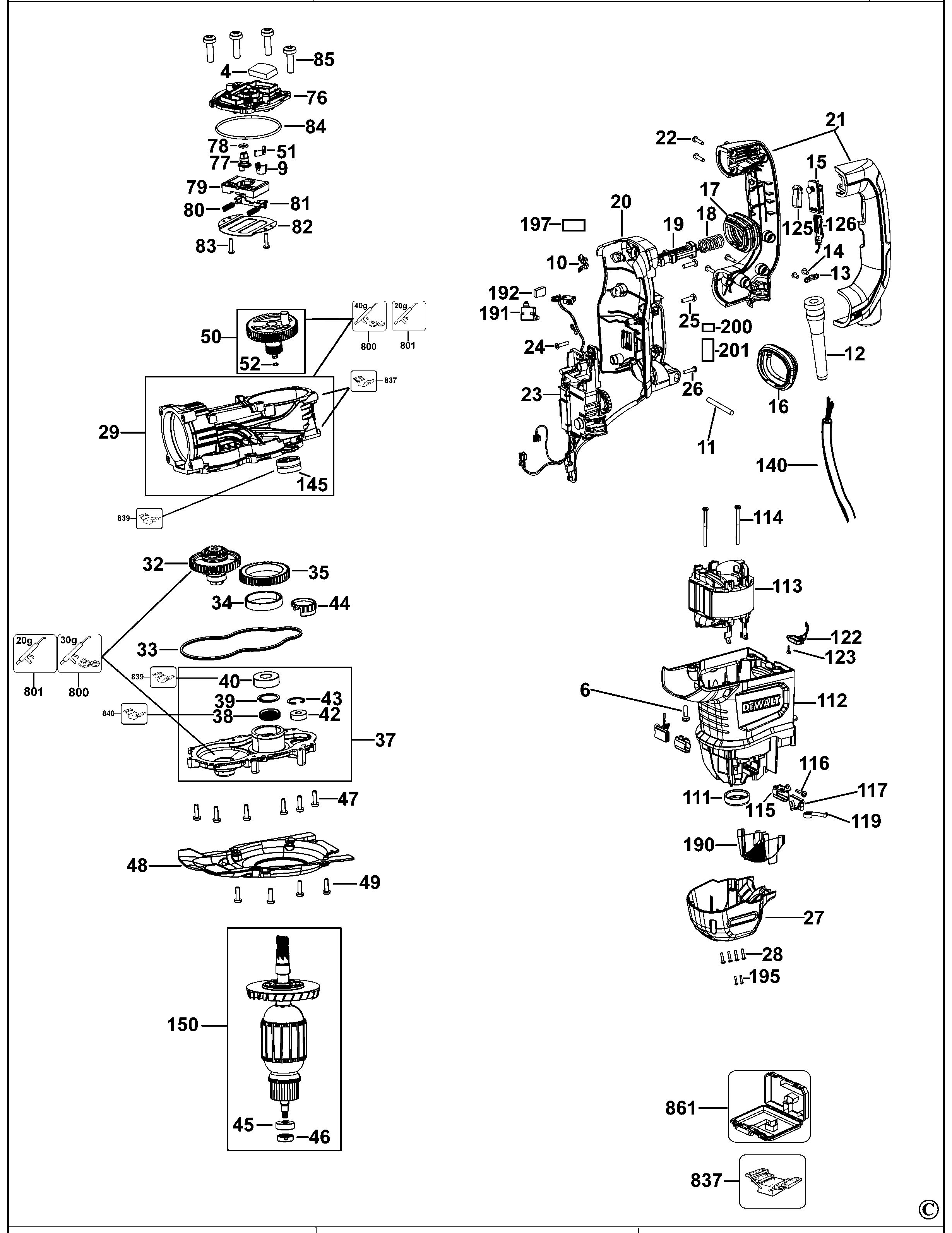 DEWALT ROTARY HAMMER (Type 1)