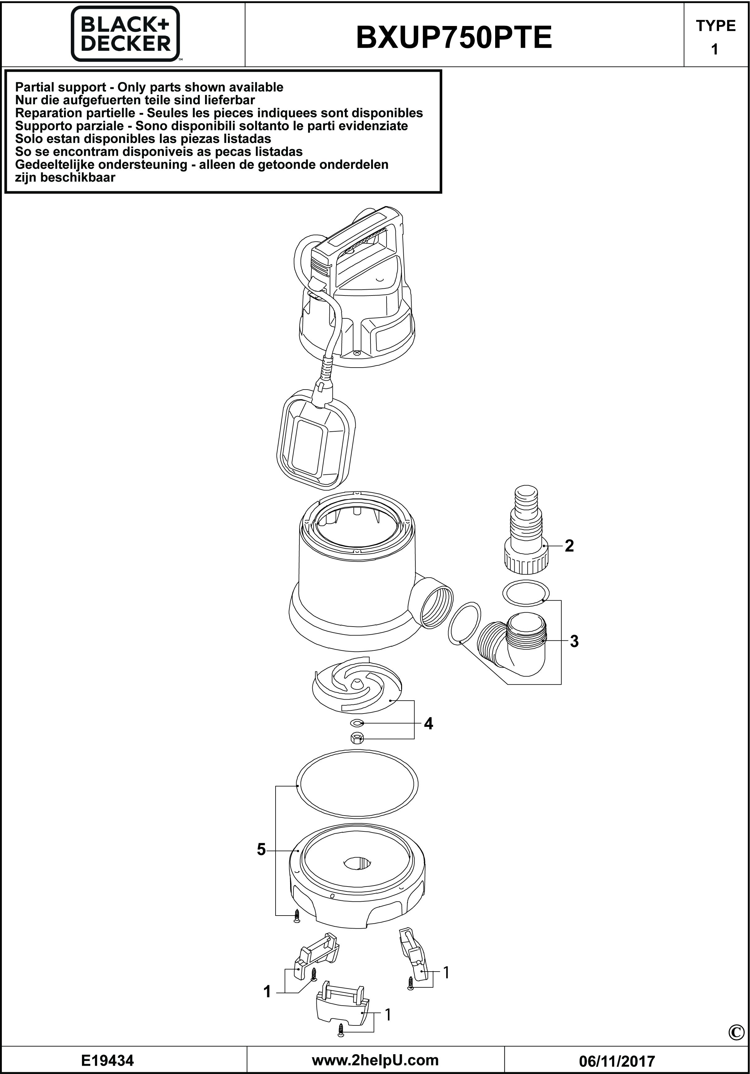 BLACK+DECKER PUMP (Type 1)