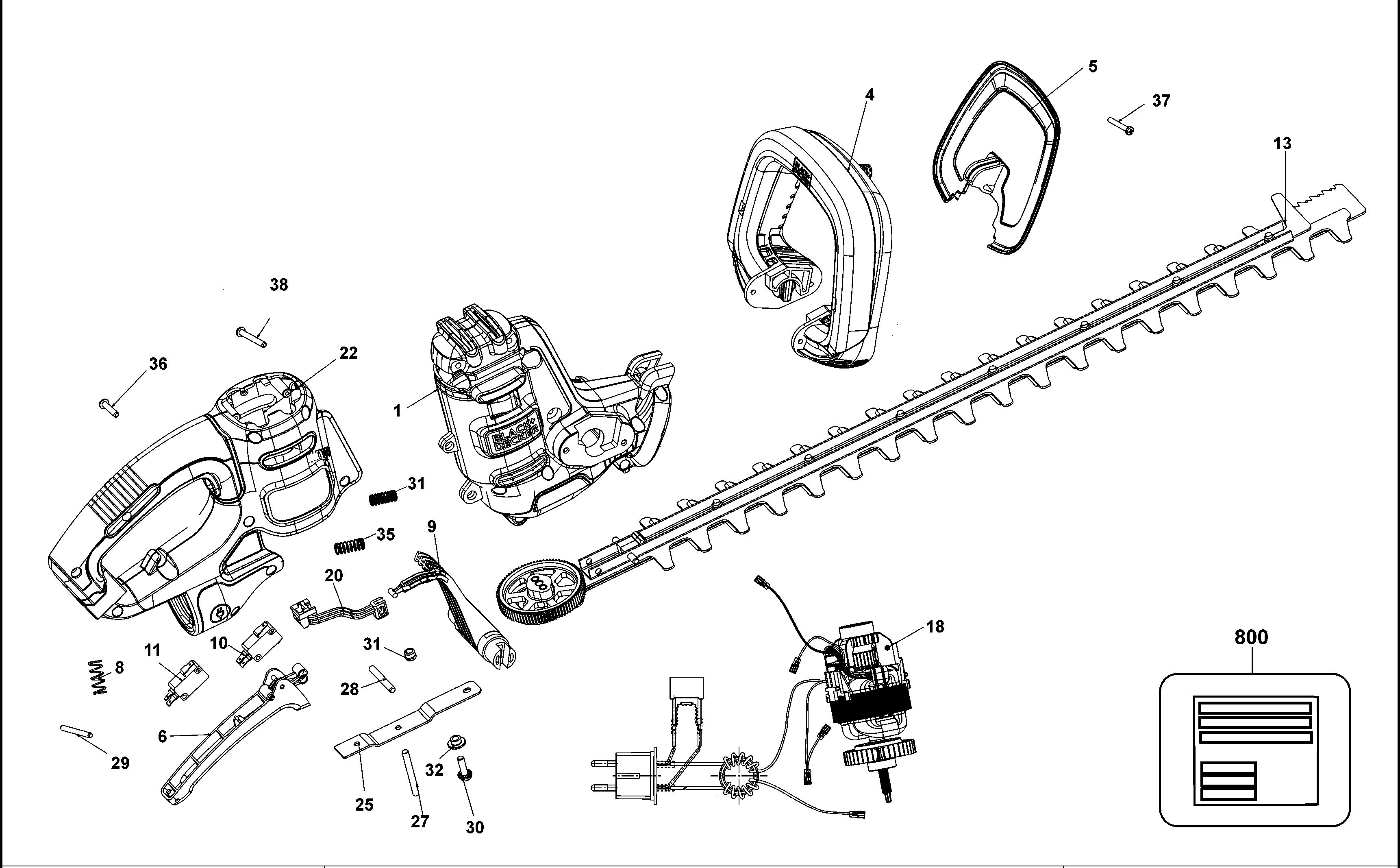 BLACK+DECKER HEDGE TRIMMER (Type 1)