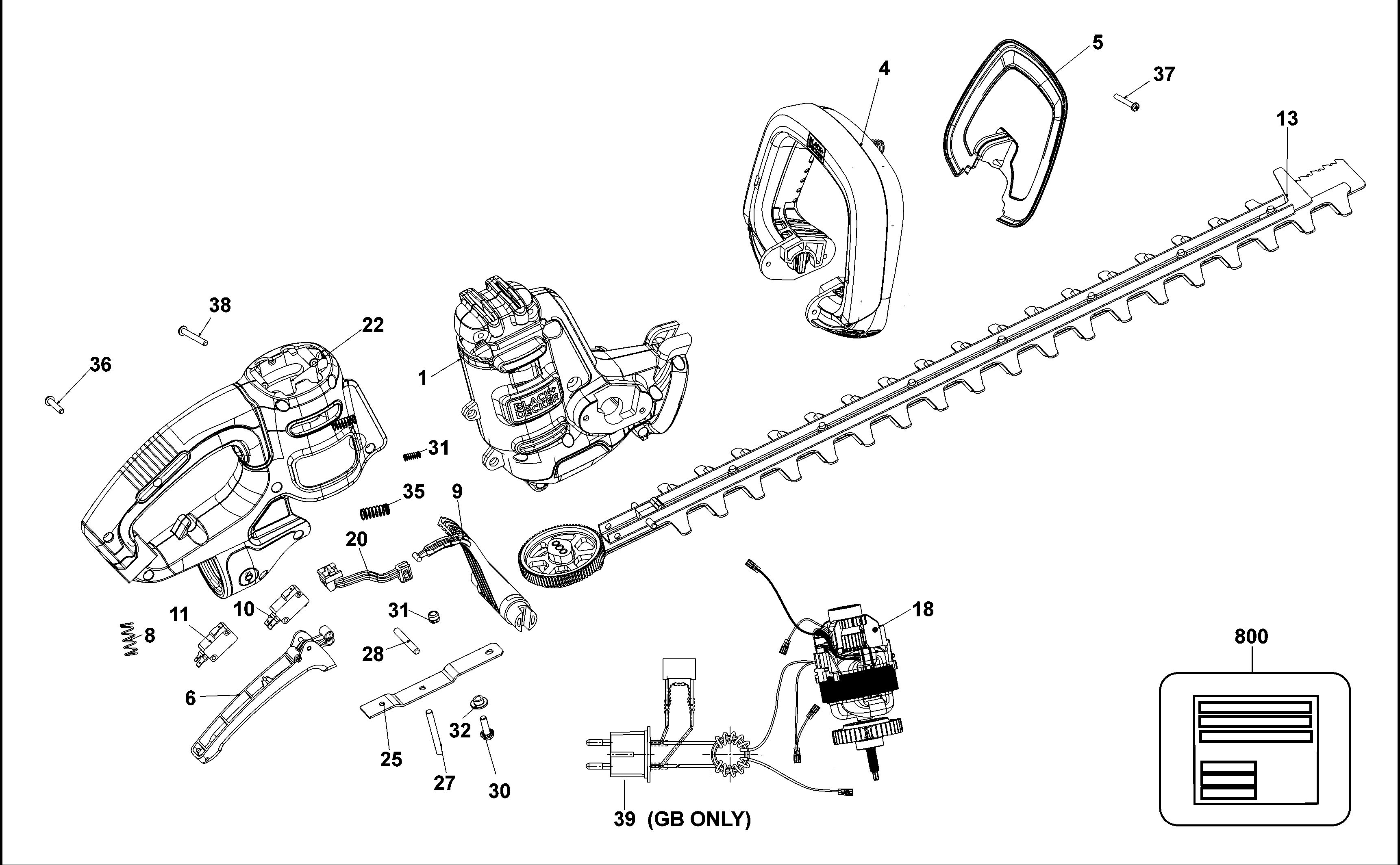 BLACK+DECKER HEDGE TRIMMER (Type 1)