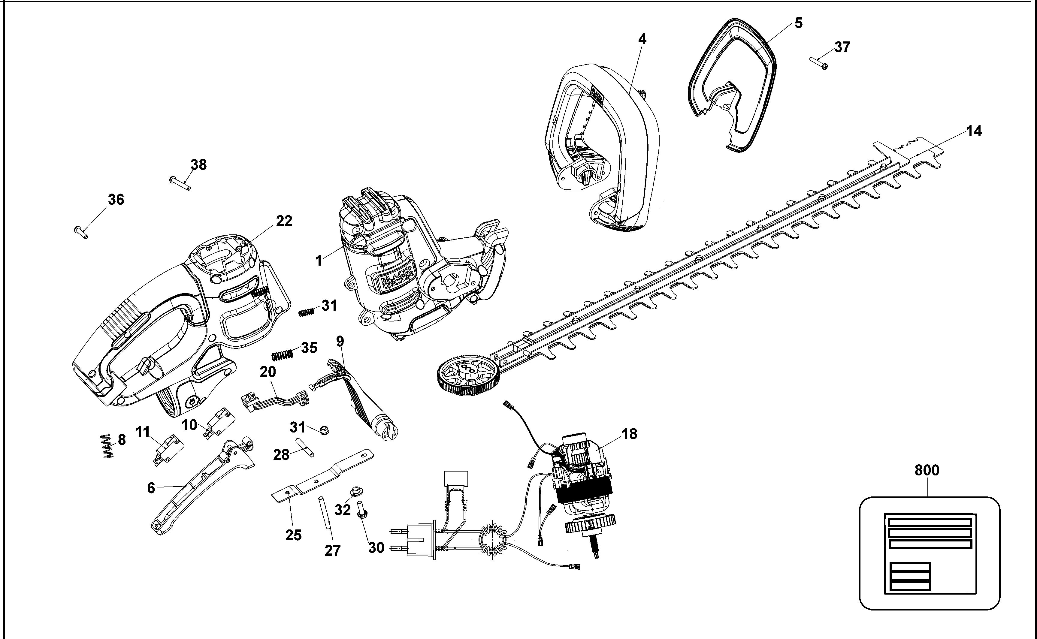 BLACK+DECKER HEDGE TRIMMER (Type 1)