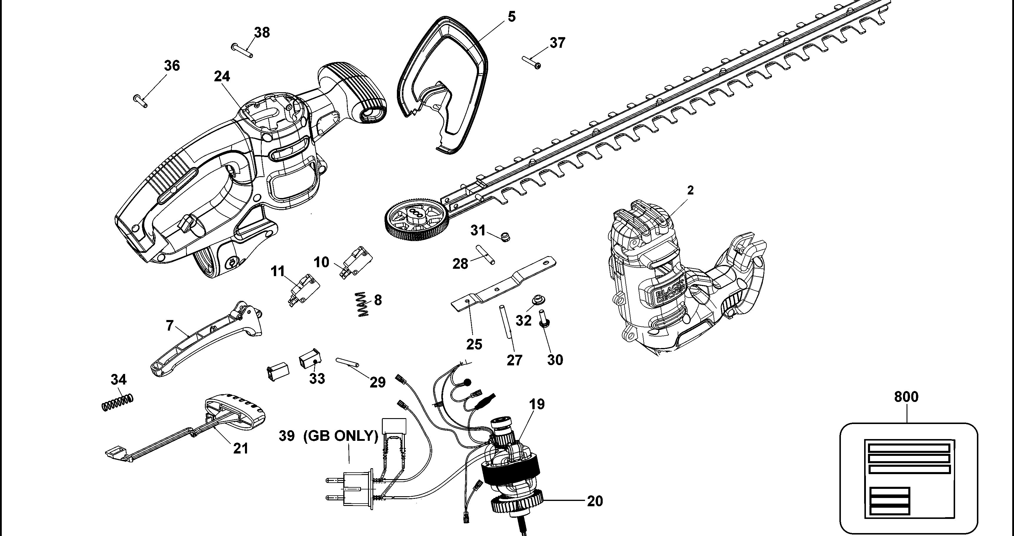 BLACK+DECKER HEDGE TRIMMER (Type 1)
