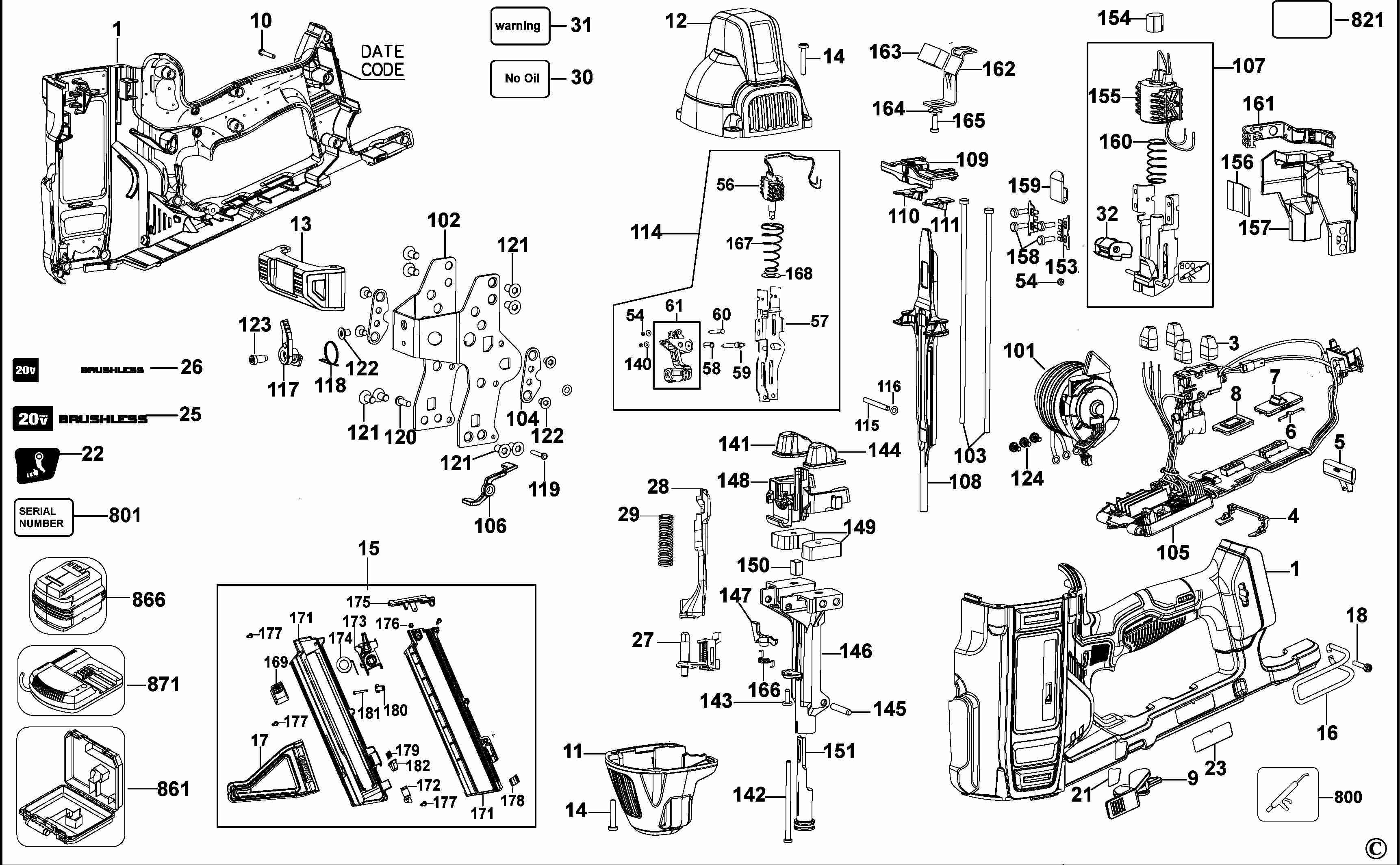 DEWALT CORDLESS NAILER (Type 2)