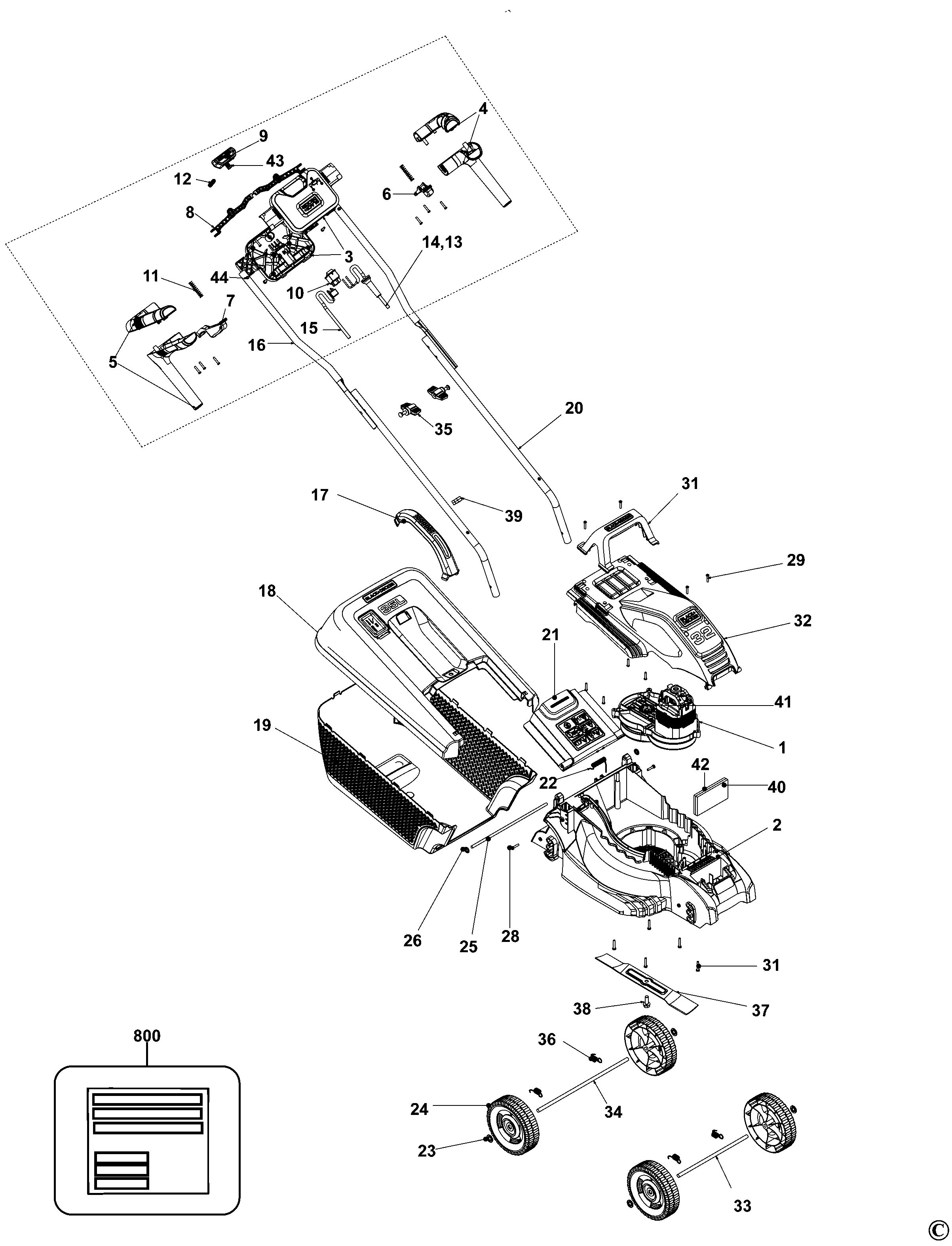 BLACK+DECKER MOWER (Type 1)