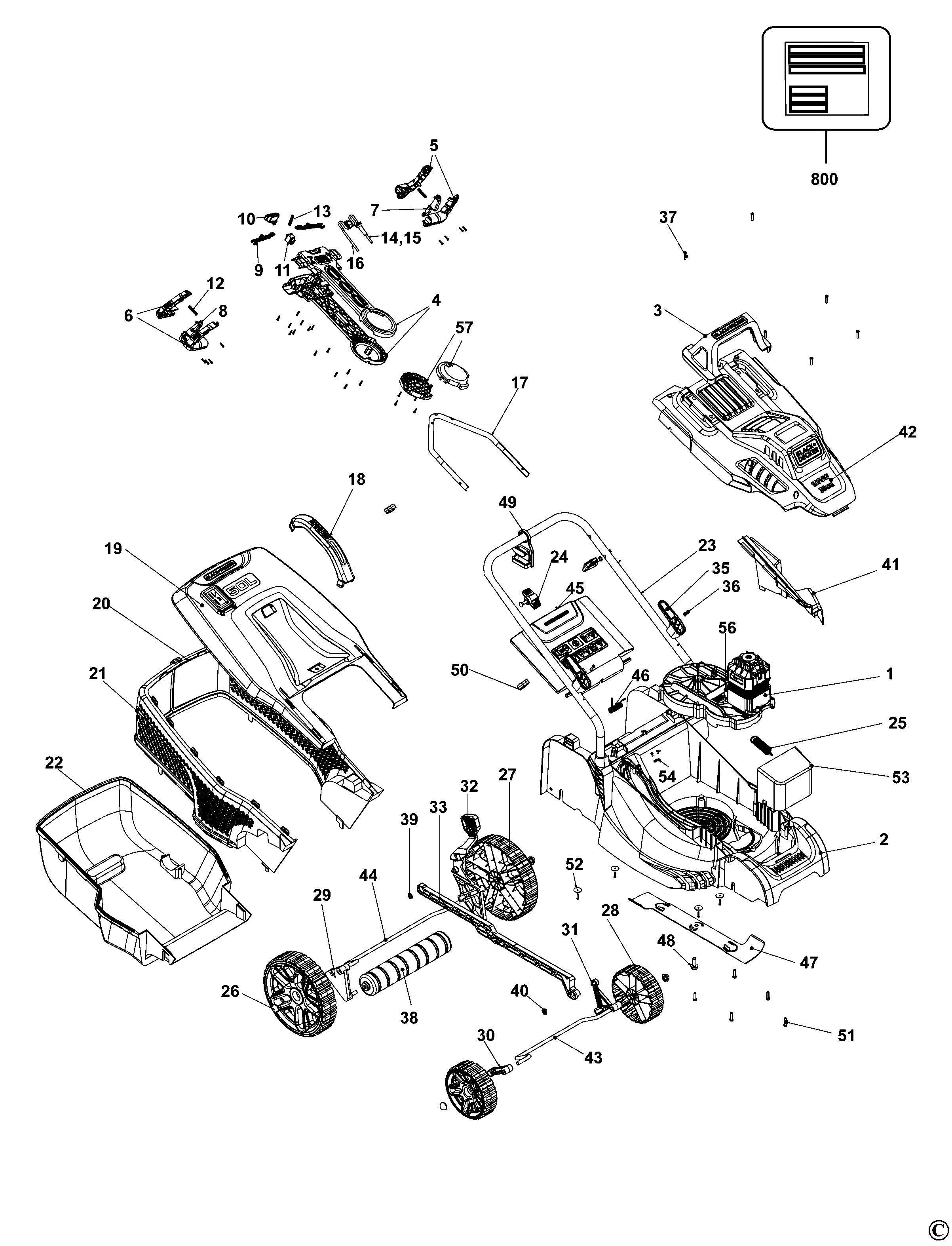 BLACK+DECKER MOWER (Type 1)