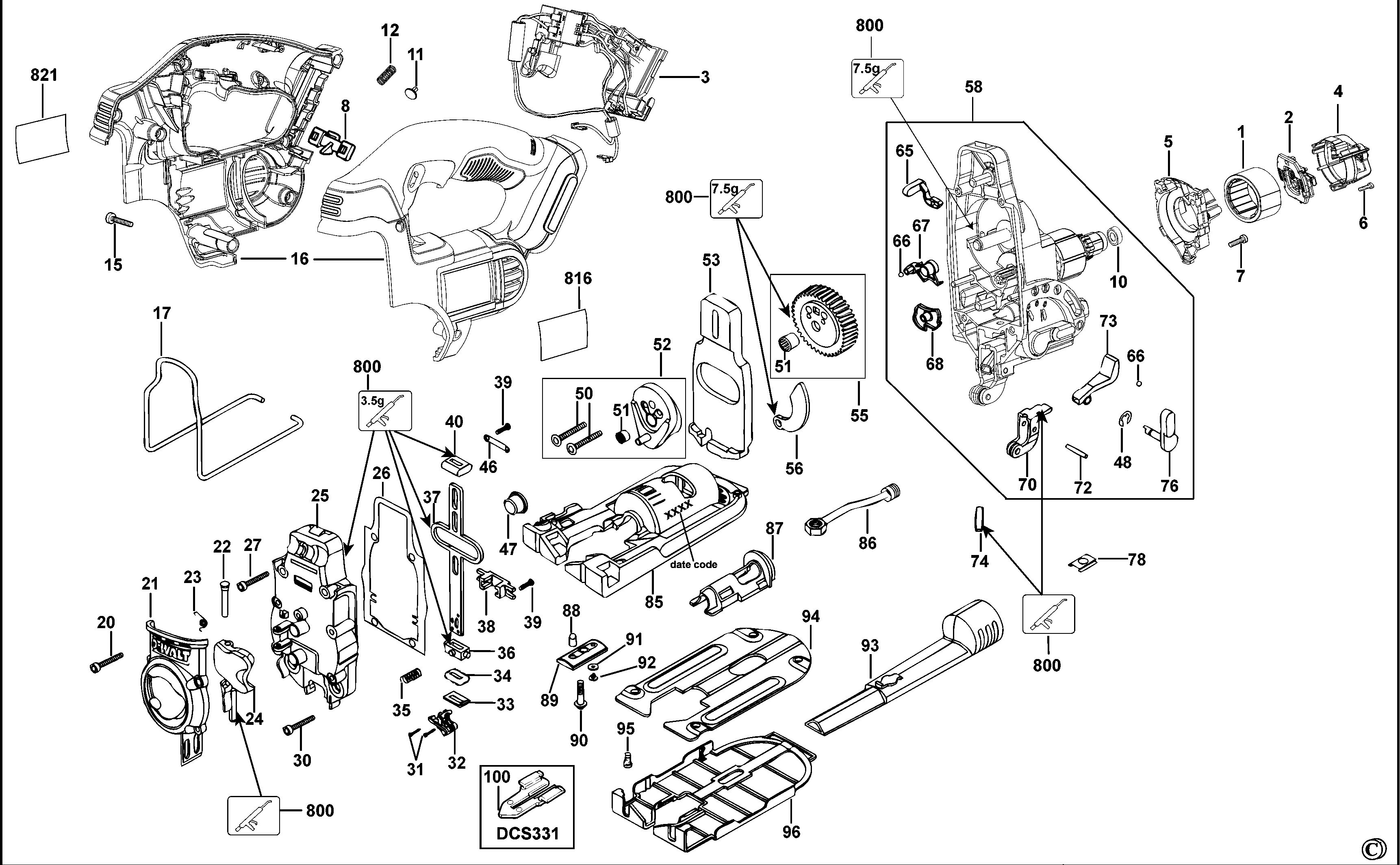 DEWALT CORDLESS JIGSAW (Type 10)