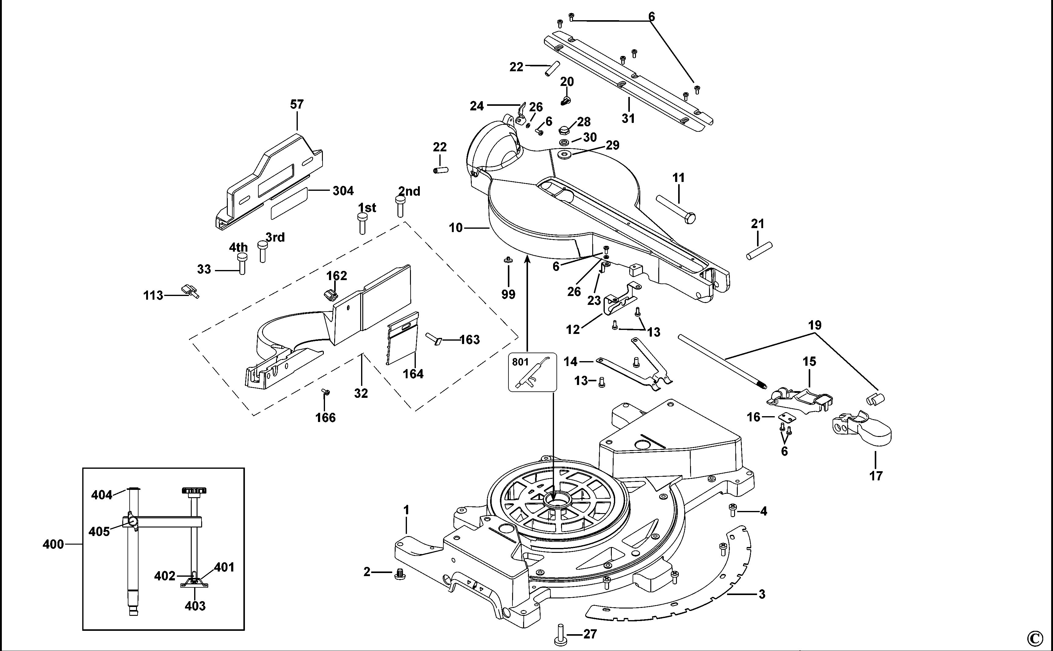 DEWALT TABLE TOP MITRE SAW (Type 3)