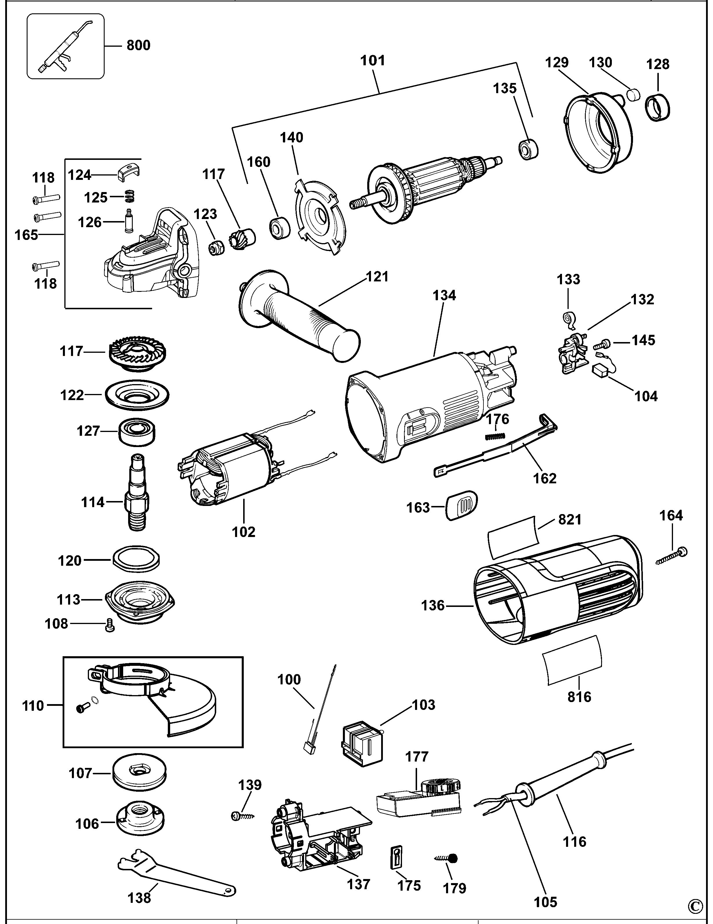 DEWALT SMALL ANGLE GRINDER (Type 1)