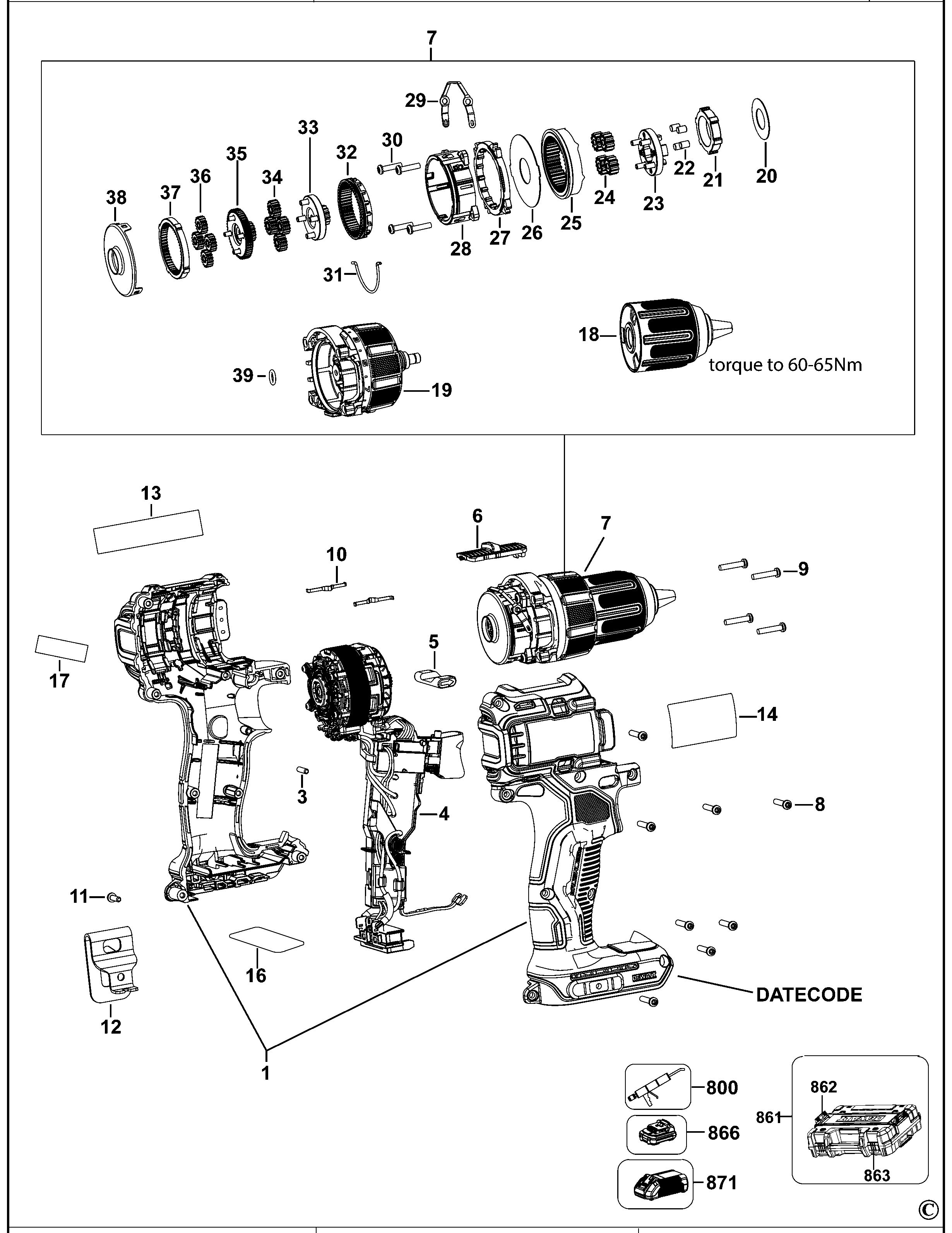 DEWALT DRILL/DRIVER (Type 1)