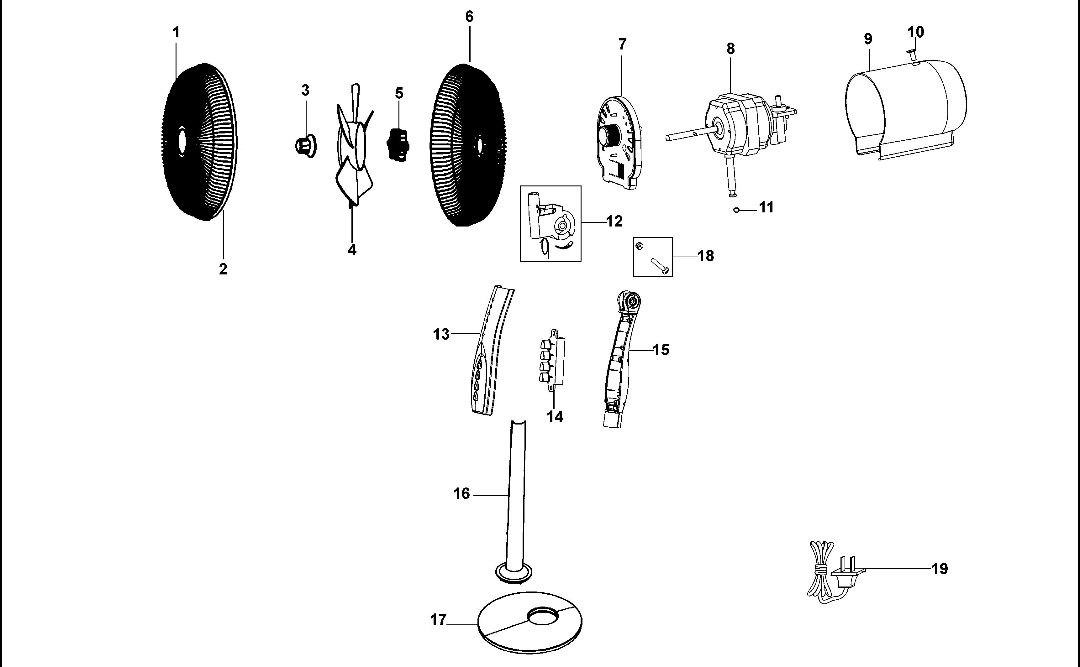 BLACK+DECKER FAN - STAND (Type 1)