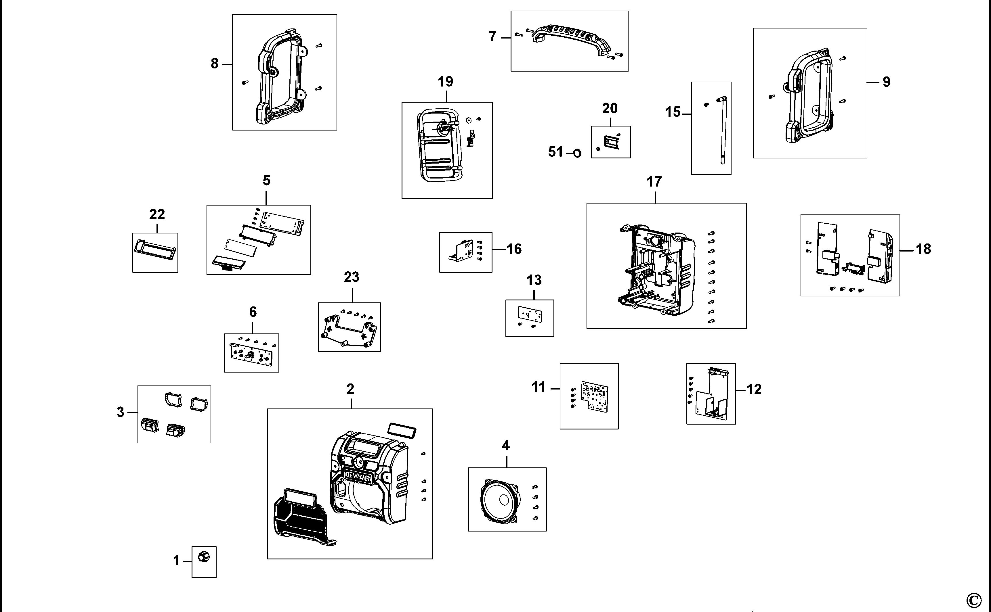 DEWALT SITE RADIO (Type 1)
