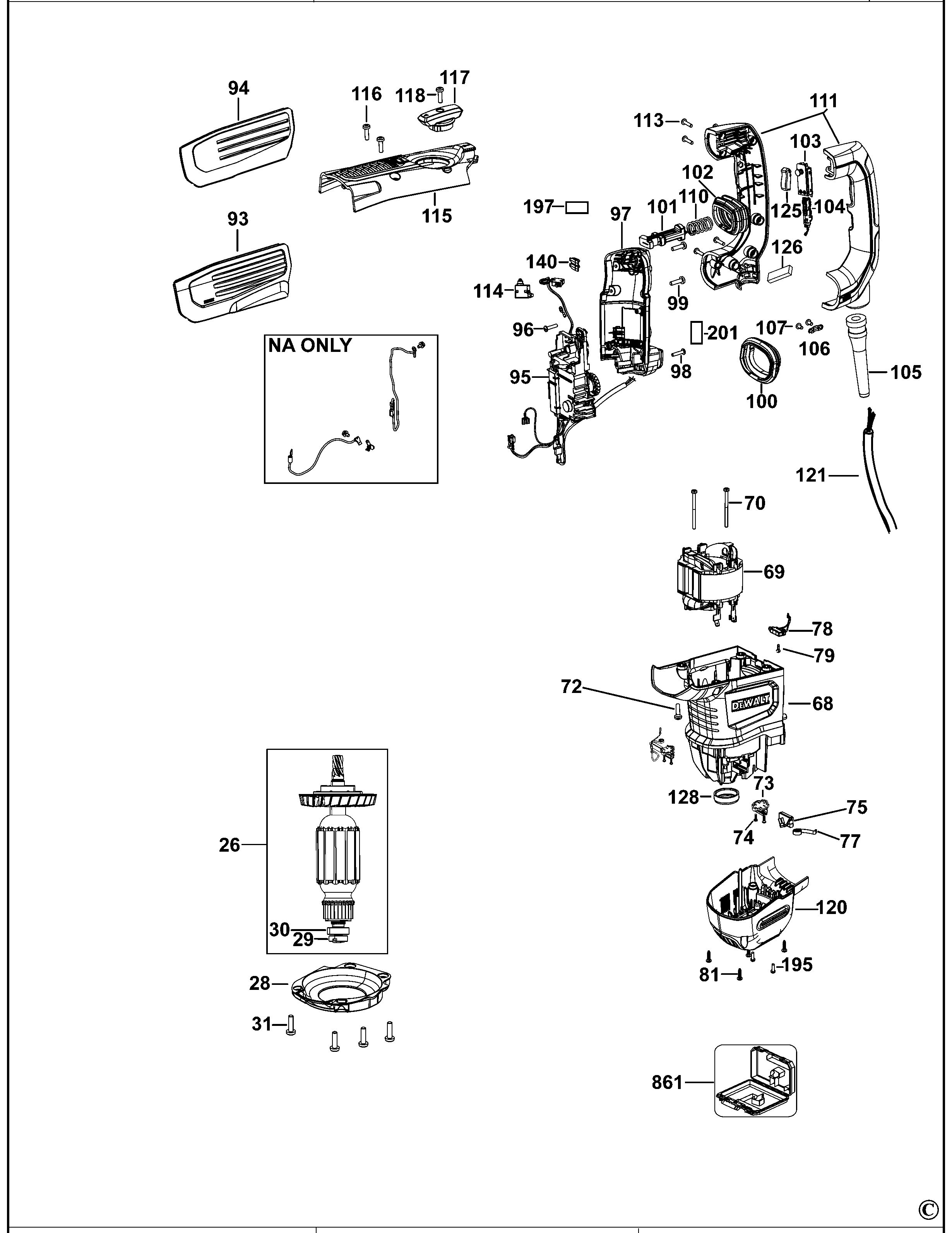 DEWALT ROTARY HAMMER DRILL (Type 1)
