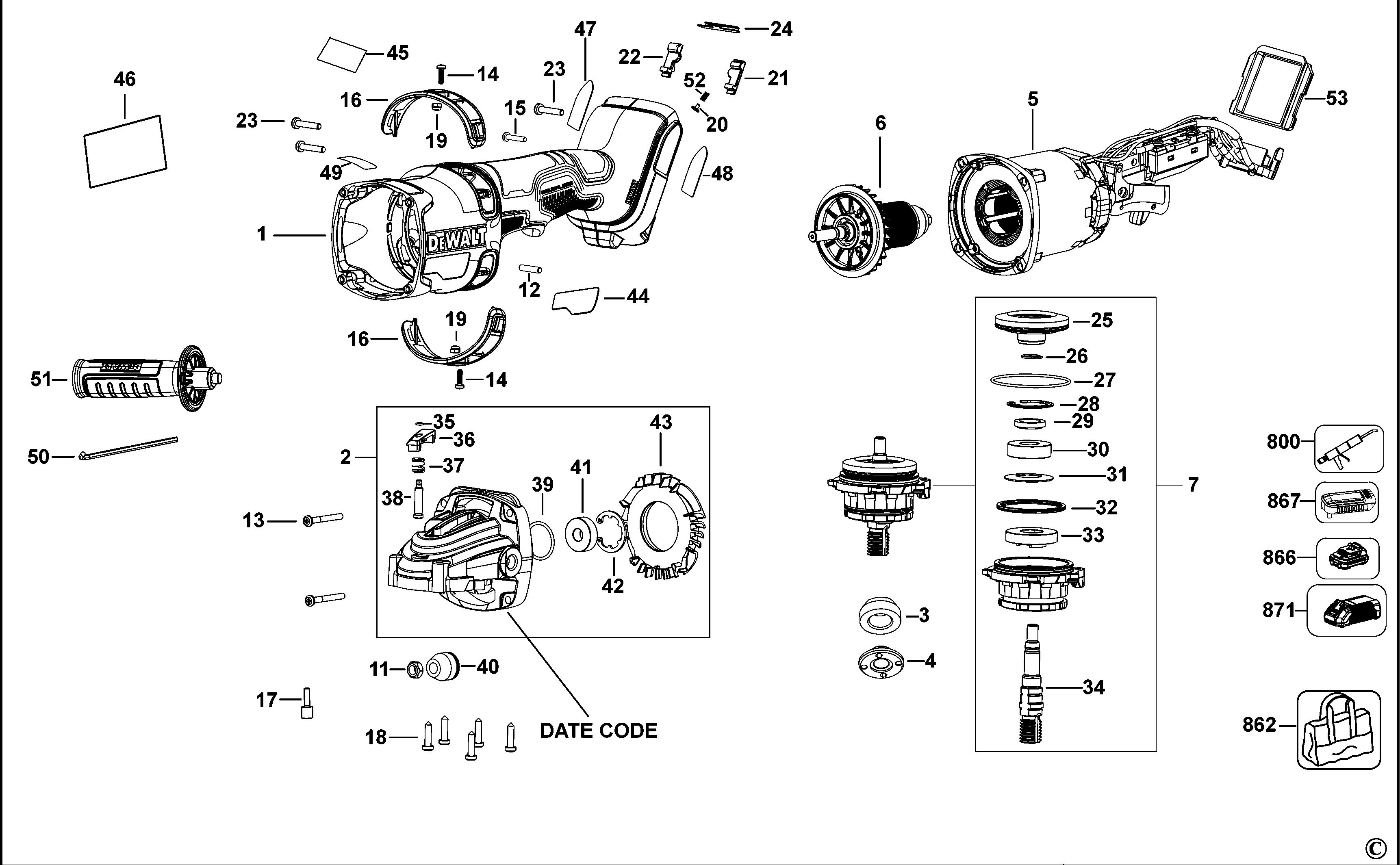 DEWALT ANGLE GRINDER (Type 1)