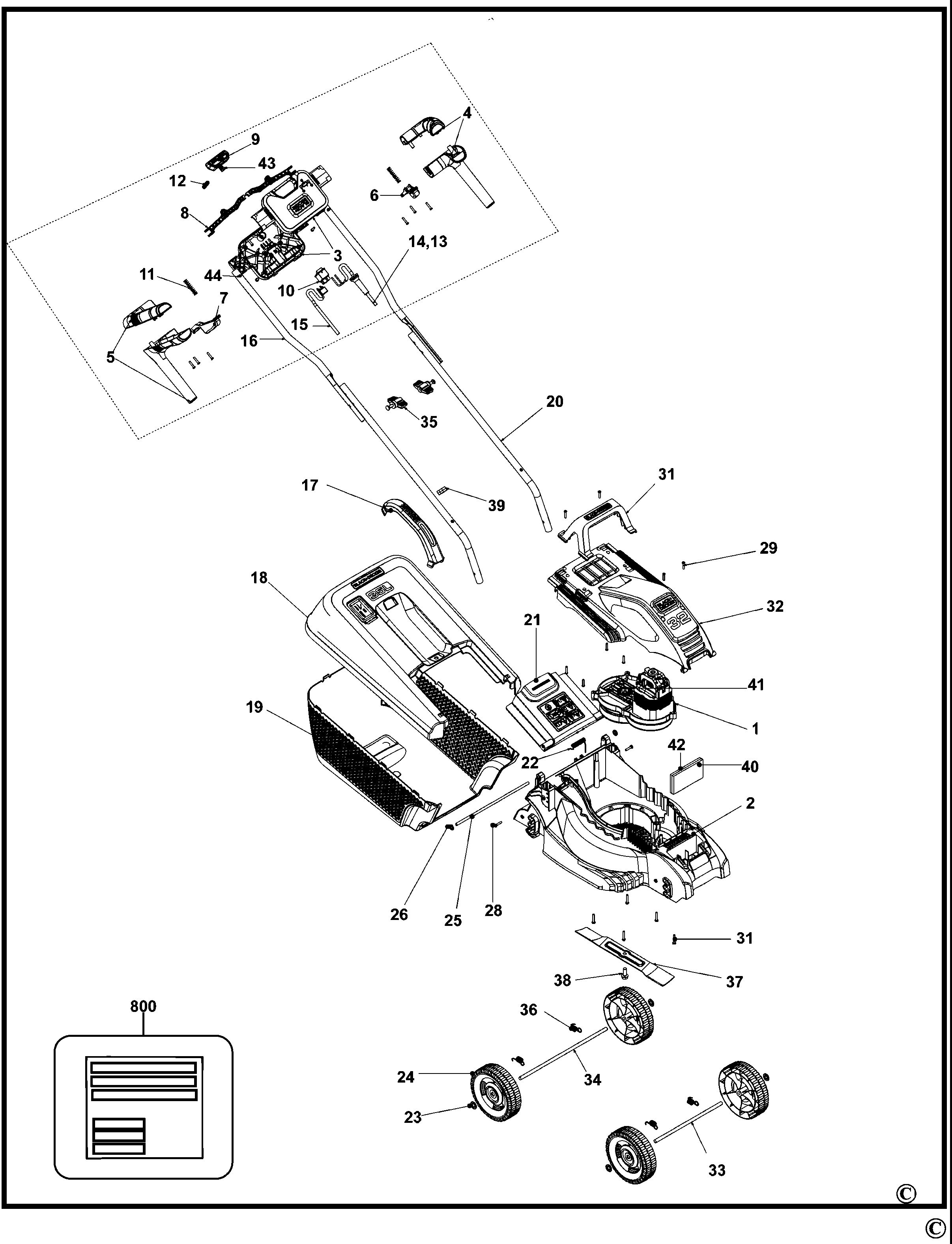 BLACK+DECKER MOWER (Type 1)