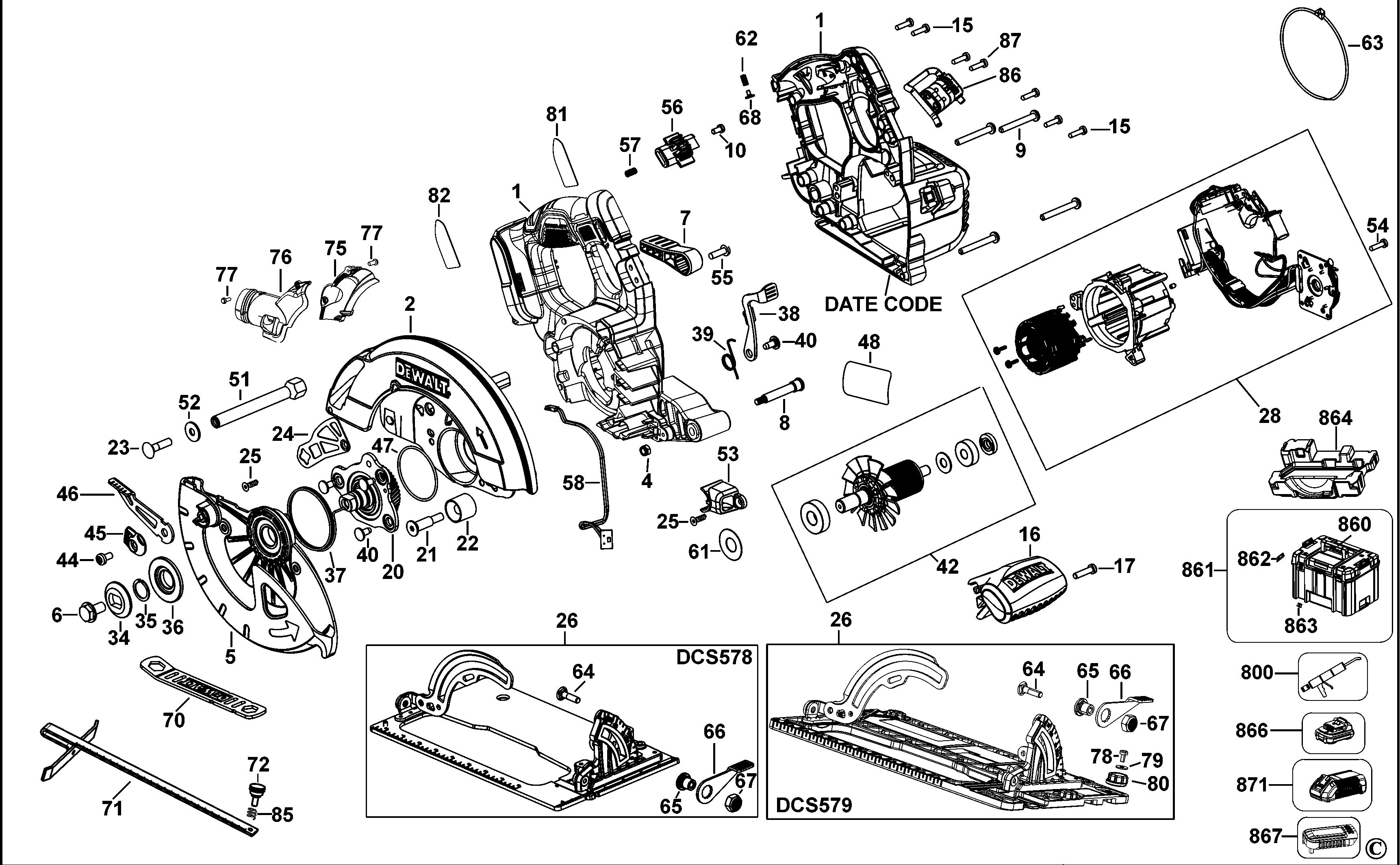 DEWALT CORDLESS CIRCULAR SAW (Type 1)
