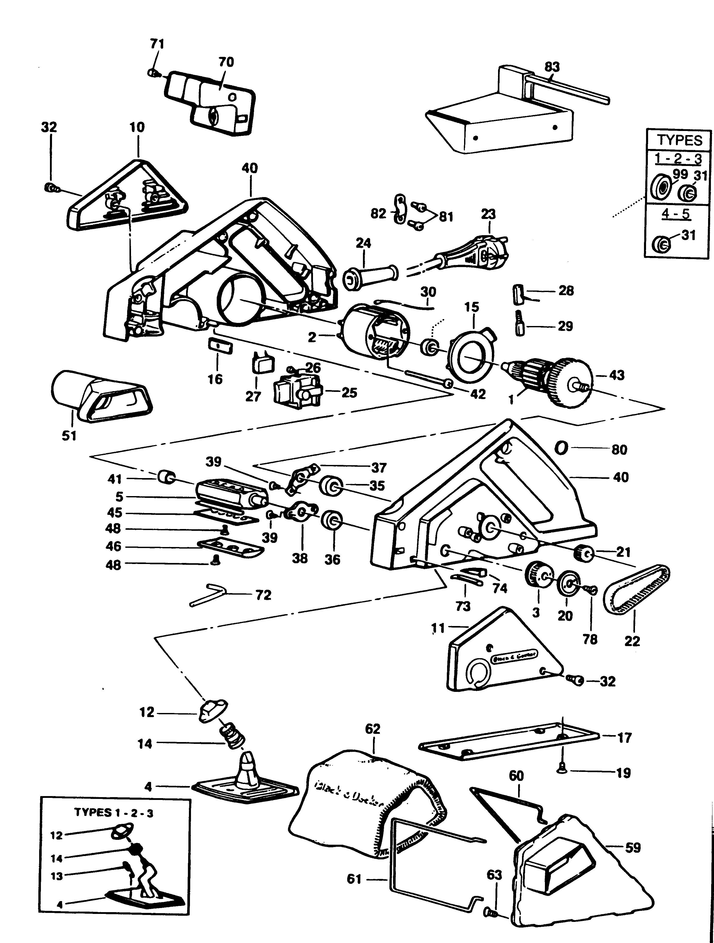 BLACK+DECKER PLANER Type 1