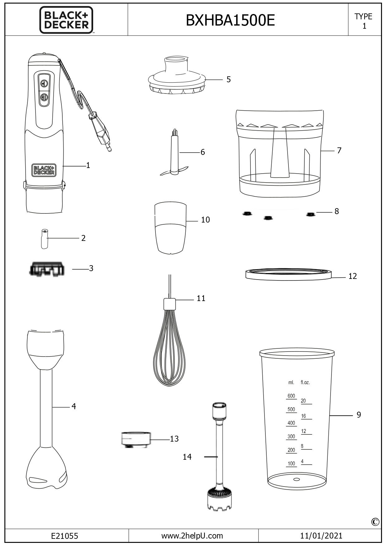 BLACK+DECKER BLENDER (Type 1)